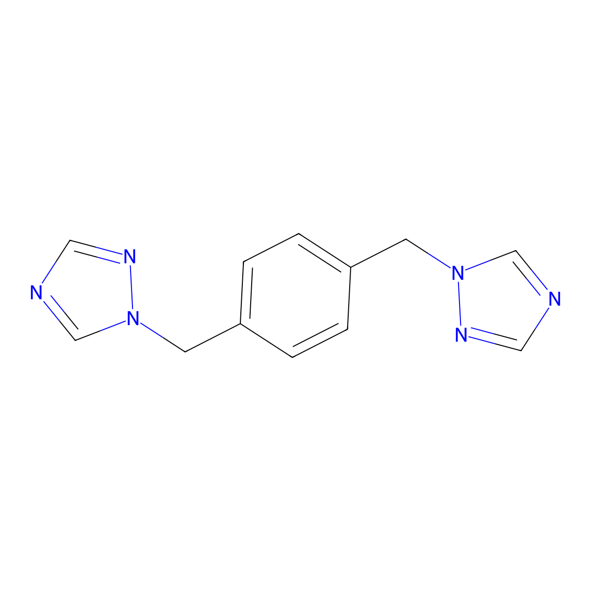 1,4-Bis((1H-1,2,4-triazol-1-yl)methyl)benzene molecular structure, CAS 143131-66-2