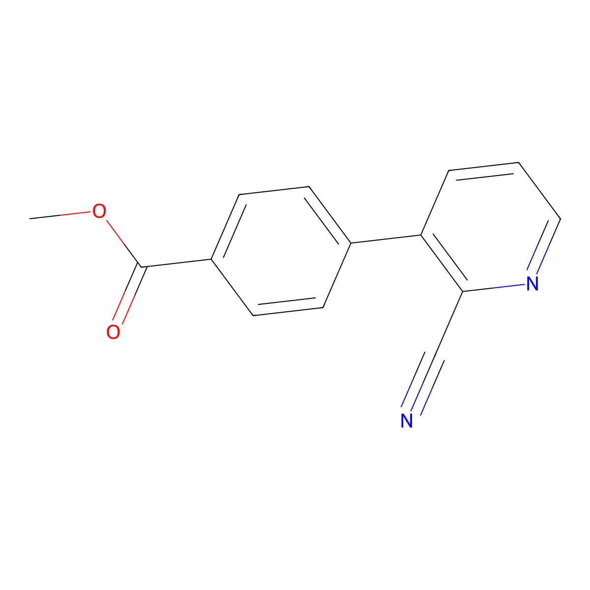 4-(2-Cyano-3-pyridinyl)benzoic acid methyl ester molecular structure, CAS 1431310-43-8