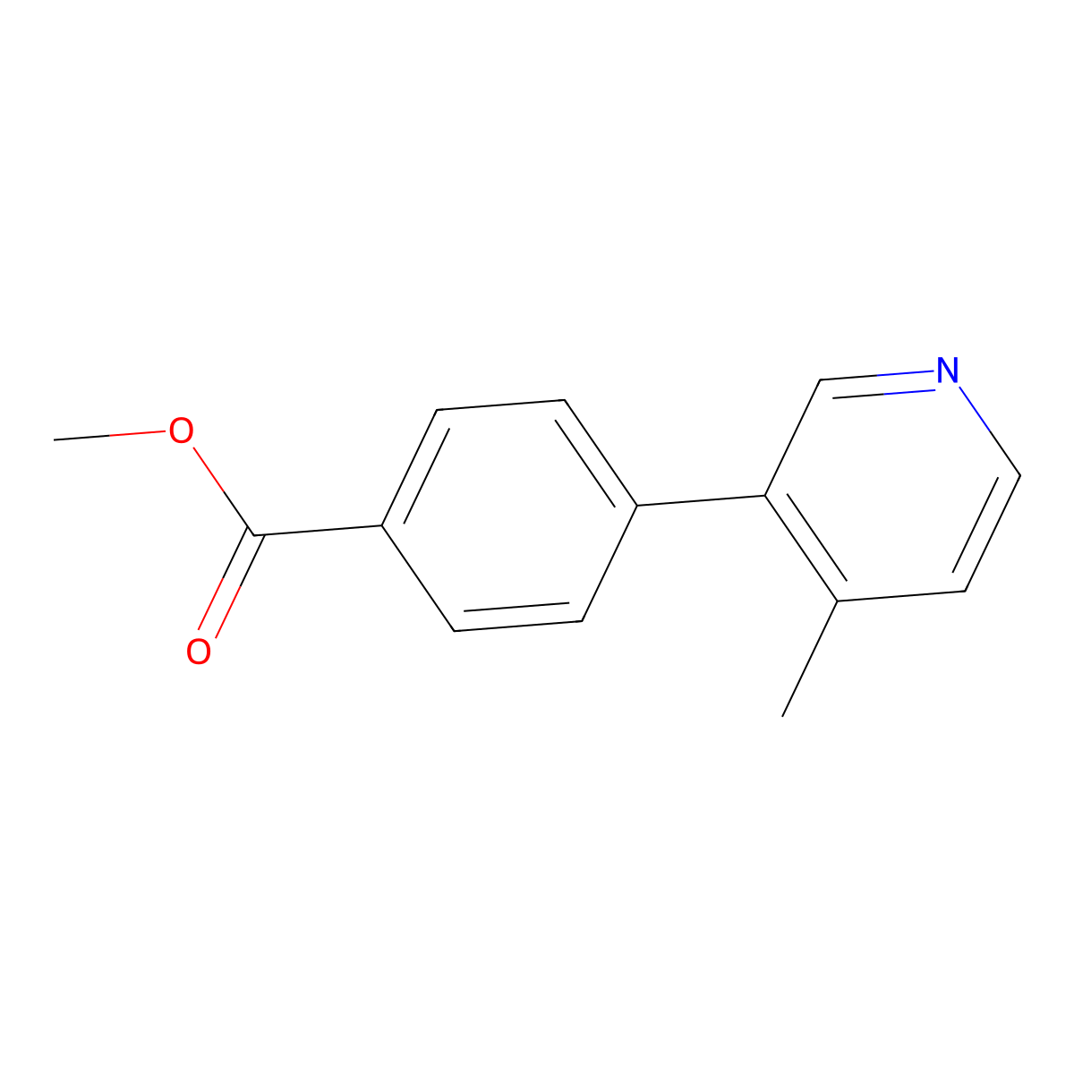 4-(4-Methyl-3-pyridinyl)benzoic acid methyl ester molecular structure, CAS 1431310-95-0