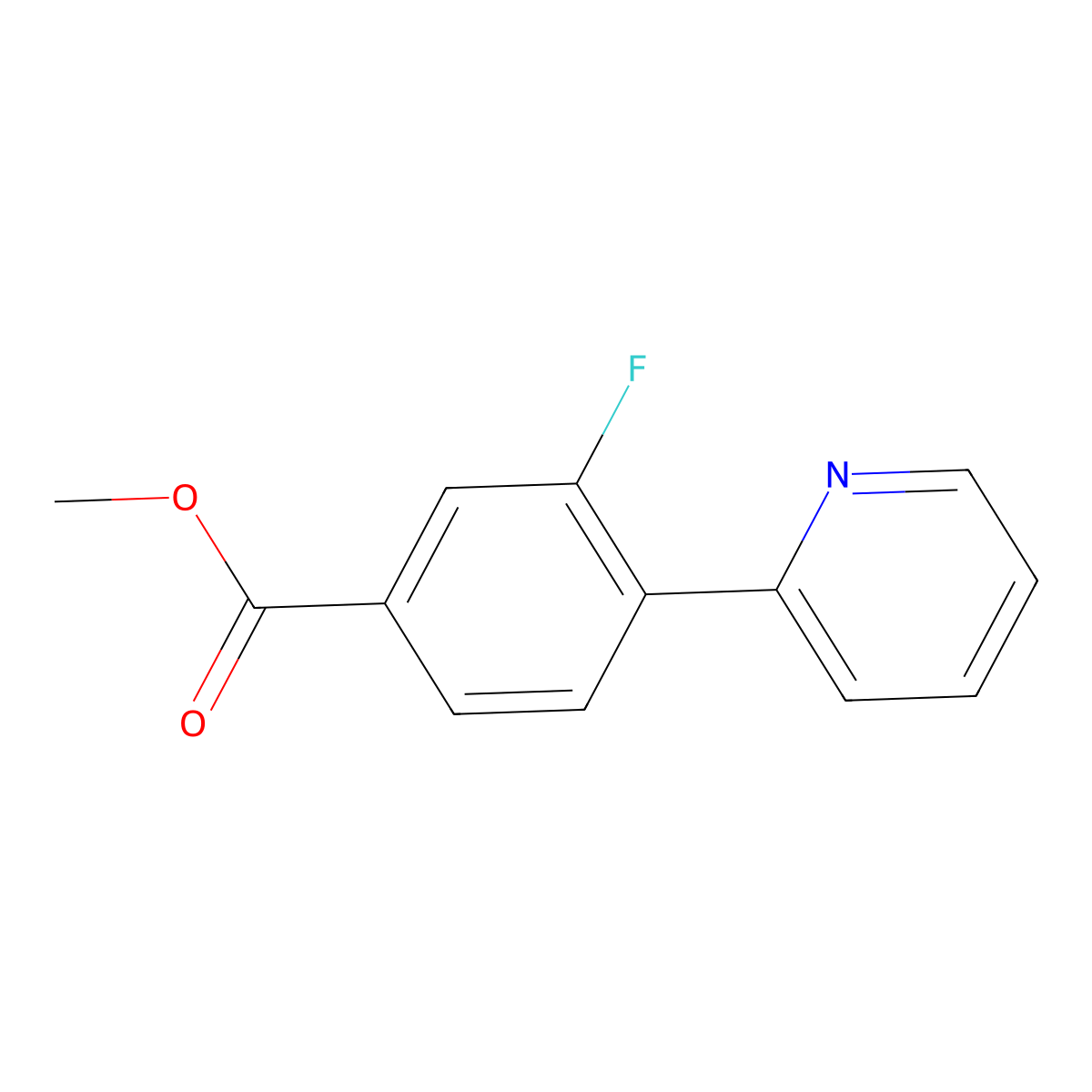 3-Fluoro-4-(2-pyridinyl)benzoic acid methyl ester molecular structure, CAS 1431311-06-6