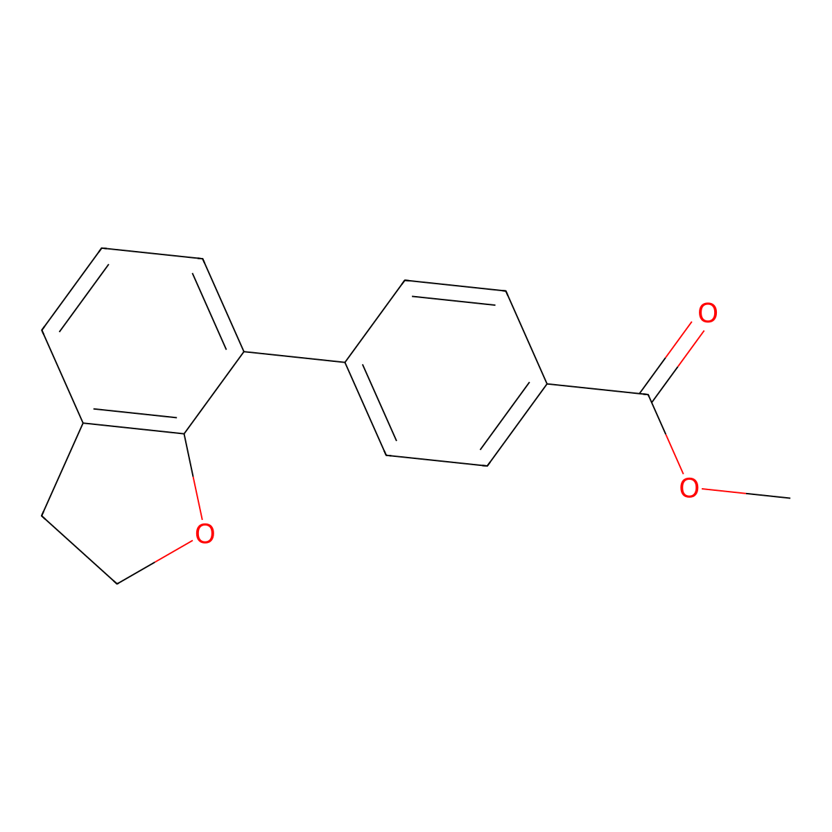 4-(2,3-Dihydro-7-benzofuranyl)benzoic acid methyl ester molecular structure, CAS 1431311-16-8