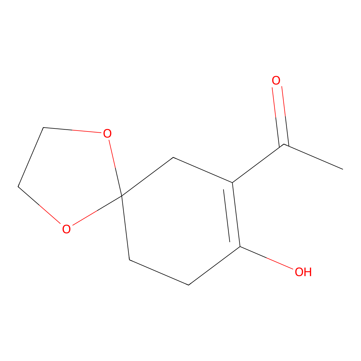 1-(8-Hydroxy-1,4-dioxaspiro[4.5]dec-7-EN-7-YL)ethan-1-one molecular structure, CAS 1431311-76-0