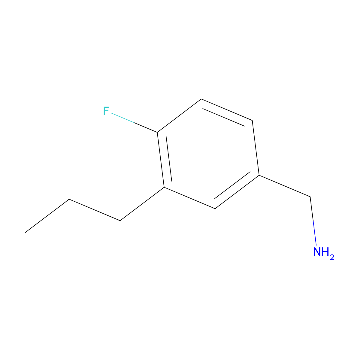 (4-Fluoro-3-propylphenyl)methanamine molecular structure, CAS 1431330-51-6