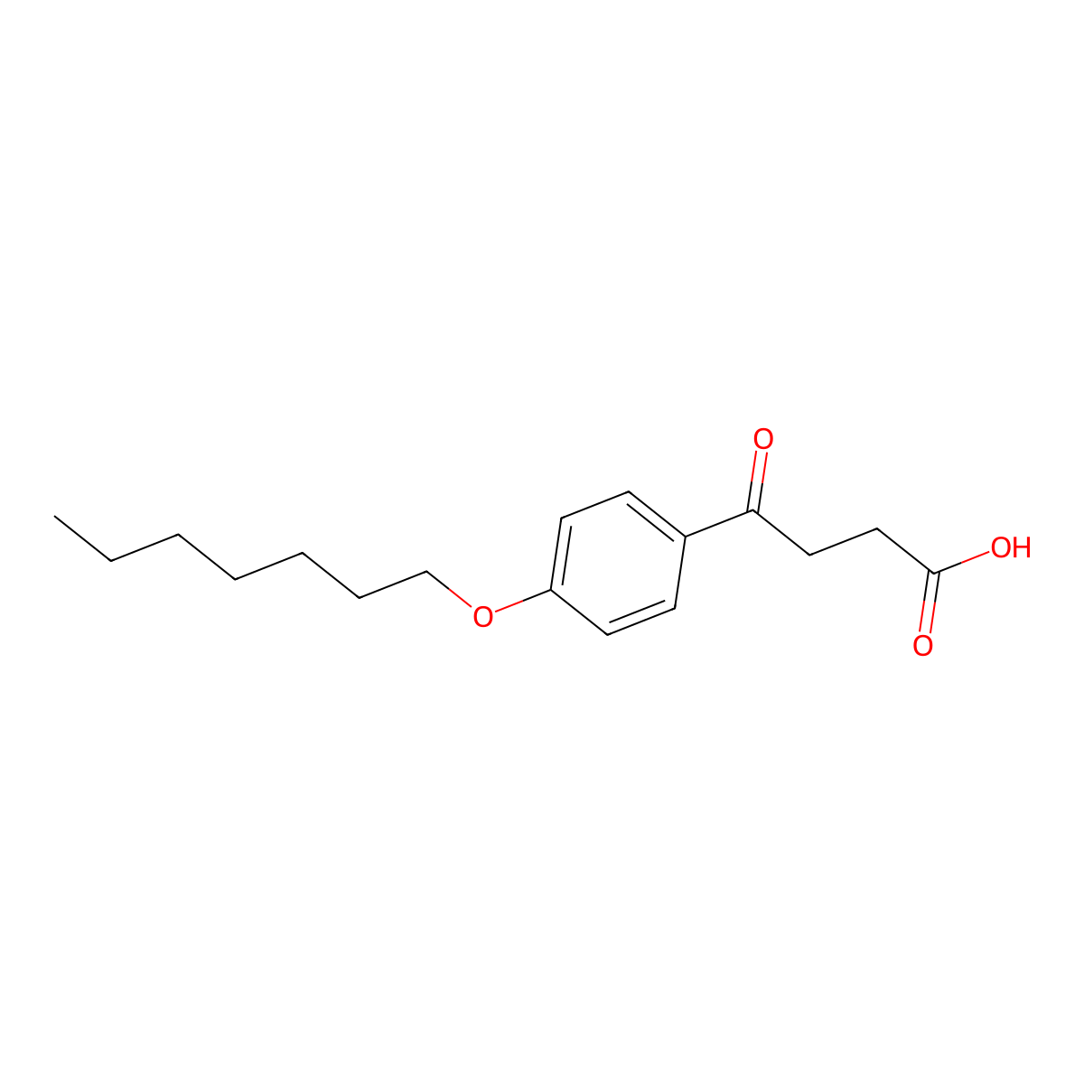 4-[4-(Heptyloxy)phenyl]-4-oxobutanoic acid molecular structure, CAS 143134-89-8