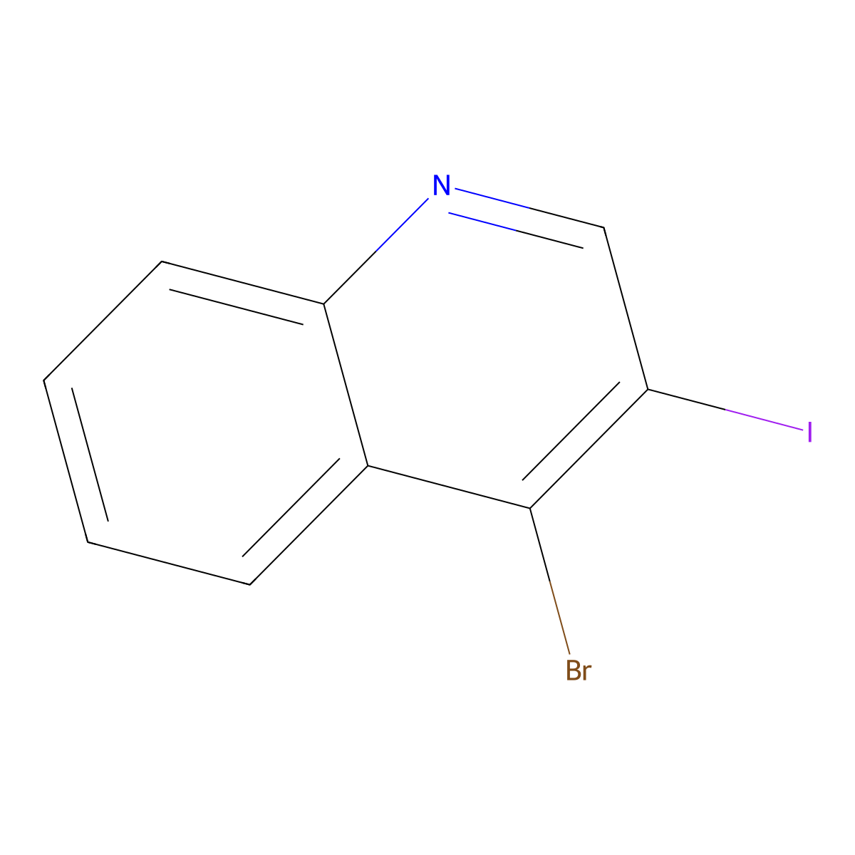 4-Bromo-3-iodoquinoline molecular structure, CAS 1431364-07-6