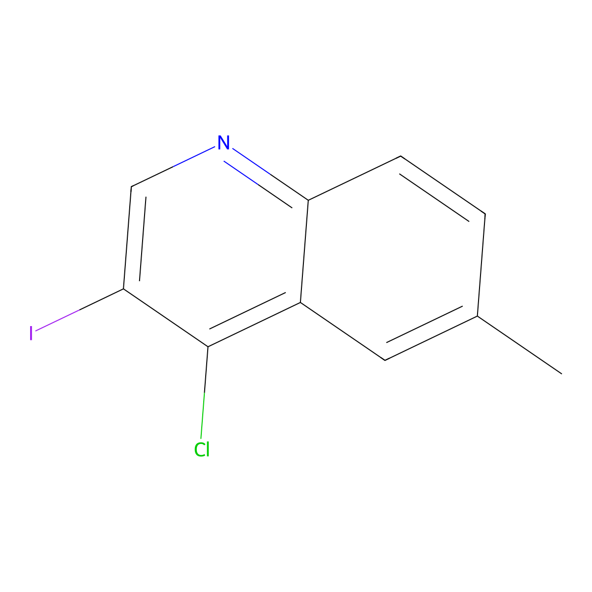 4-Chloro-3-iodo-6-methylquinoline molecular structure, CAS 1431364-43-0