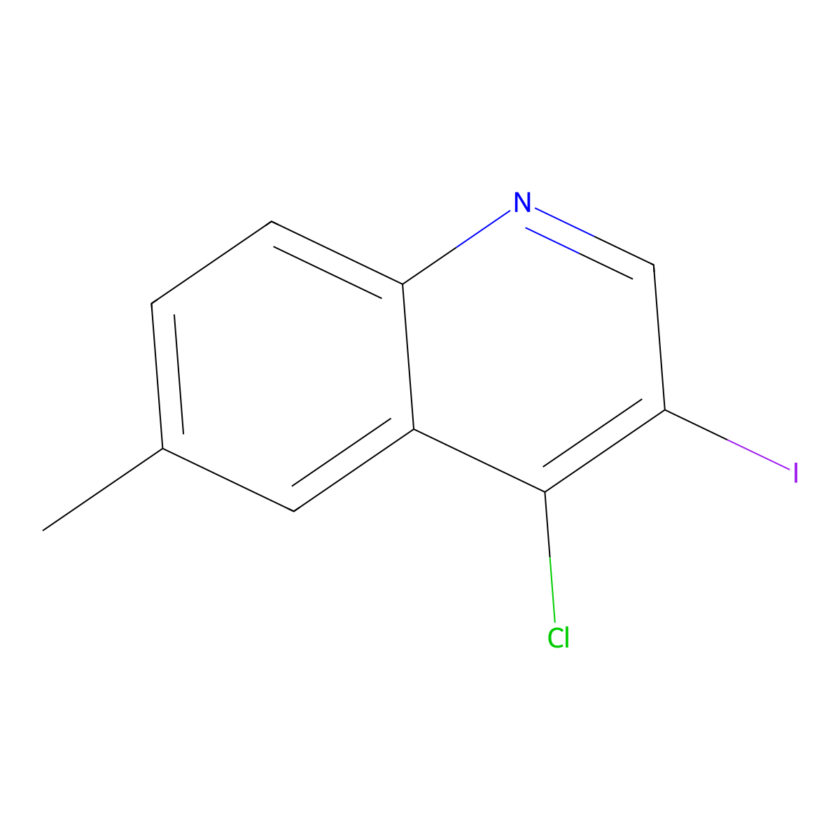 4-Chloro-3-iodo-6-methylquinoline molecular structure, CAS 1431364-43-0