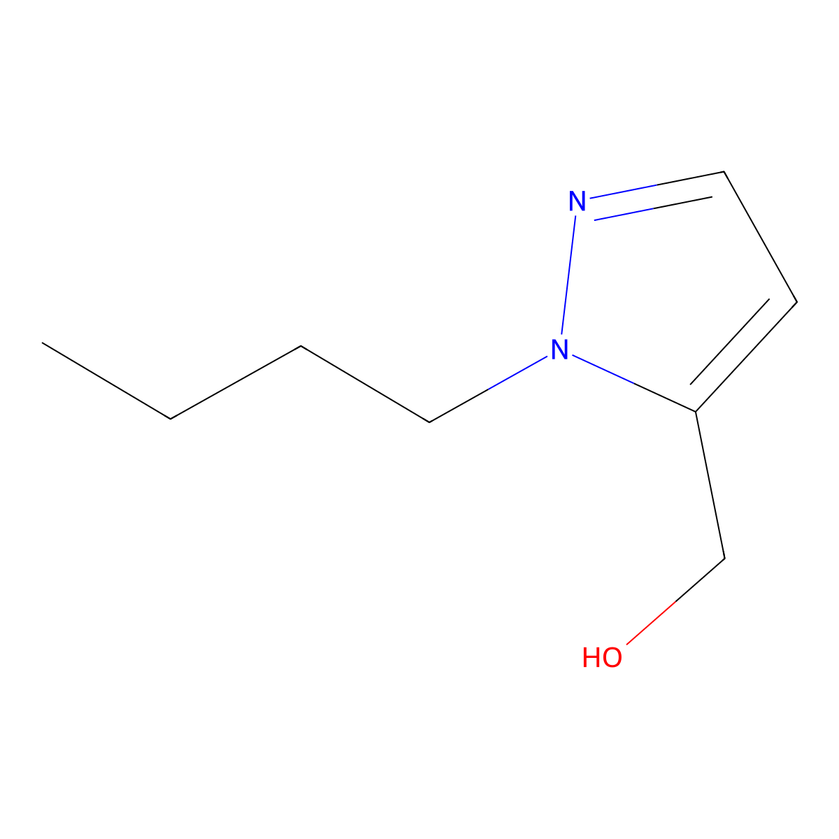(2-Butyl-2H-Pyrazol-3-Yl)-Methanol molecular structure, CAS 1431365-40-0