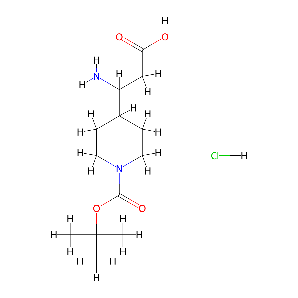 3-Amino-3-[1-(tert-butoxycarbonyl)piperidin-4-YL]propanoic acid hydrochloride molecular structure, CAS 1431365-41-1