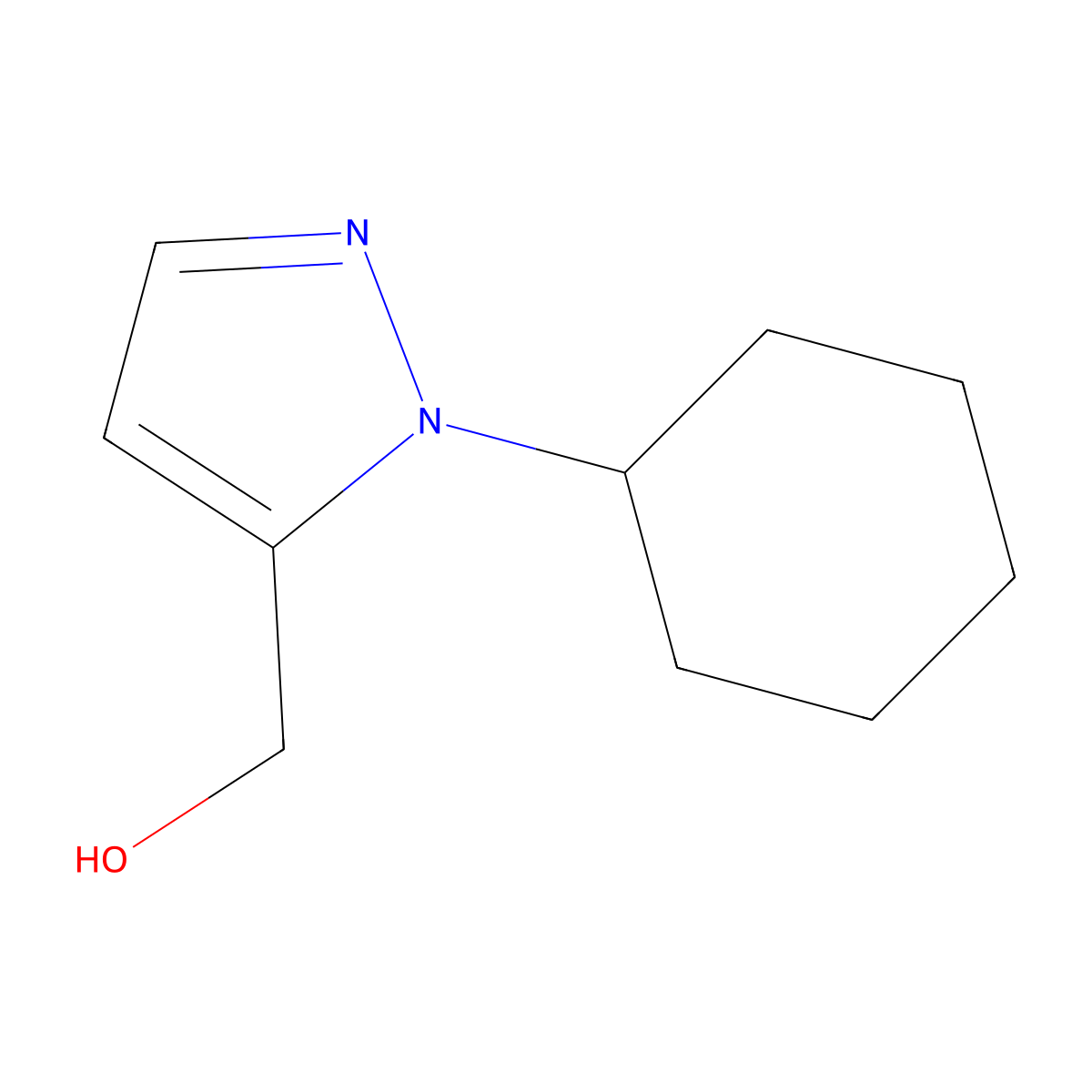 (2-Cyclohexyl-2H-pyrazol-3-yl)-methanol molecular structure, CAS 1431365-42-2