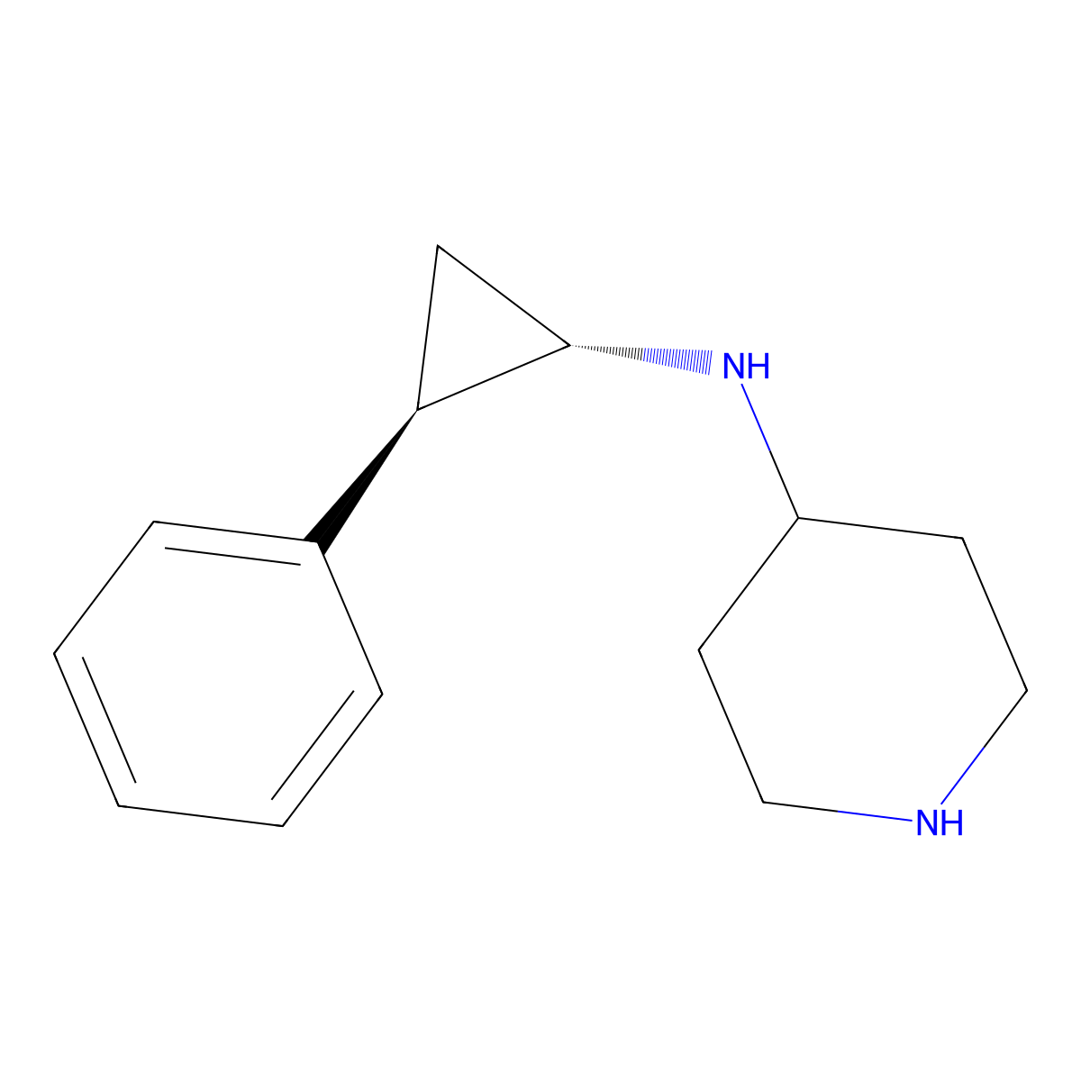 N-[(1S,2R)-2-phenylcyclopropyl]piperidin-4-amine molecular structure, CAS 1431368-49-8