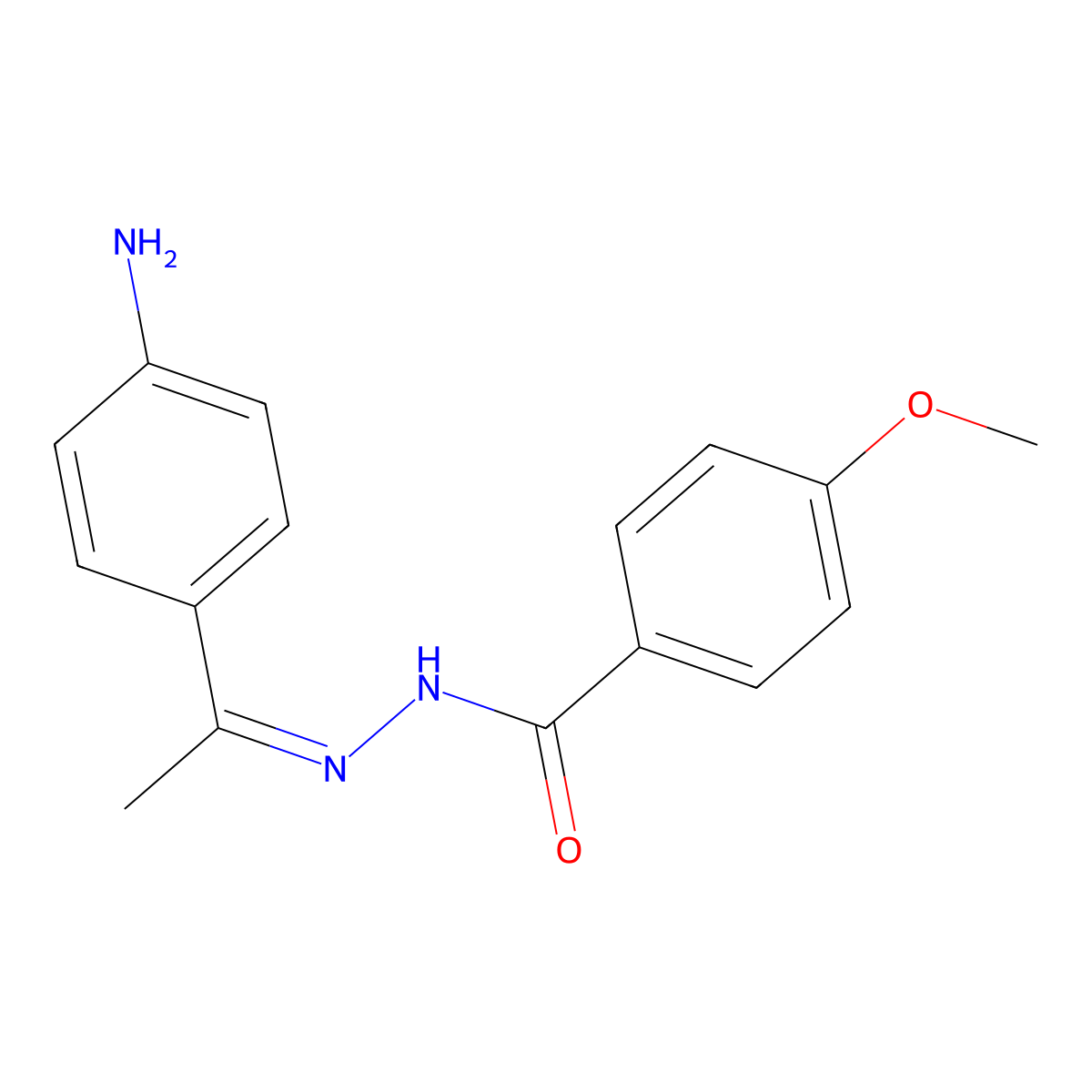 N'-[(E)-1-(4-Aminophenyl)ethylidene]-4-methoxybenzohydrazide molecular structure, CAS 143137-72-8