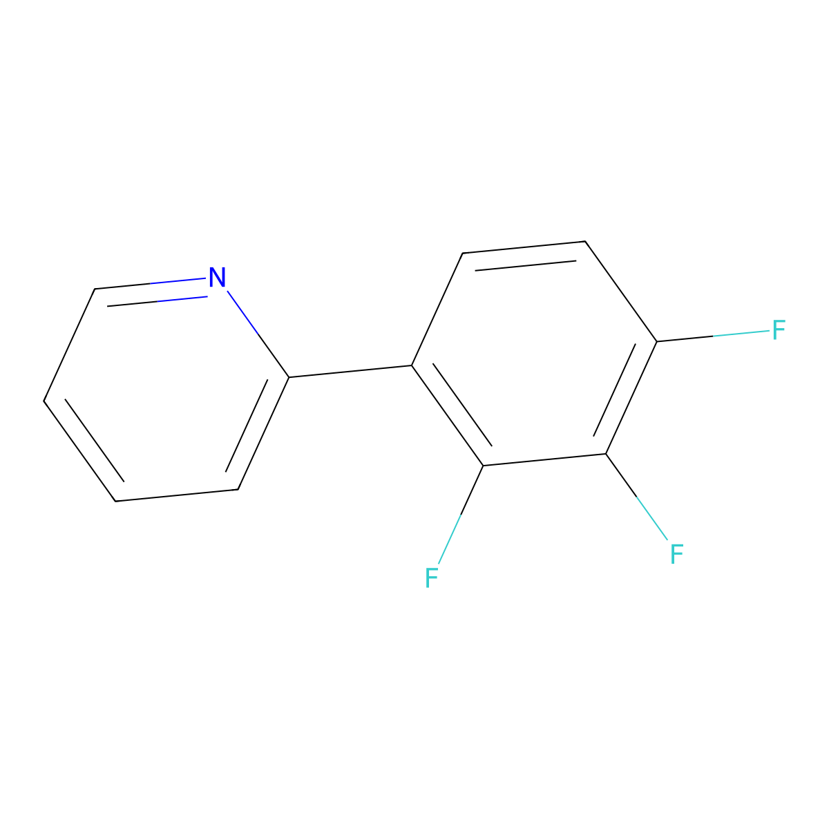 2-(2,3,4-Trifluorophenyl)pyridine molecular structure, CAS 1431374-74-1