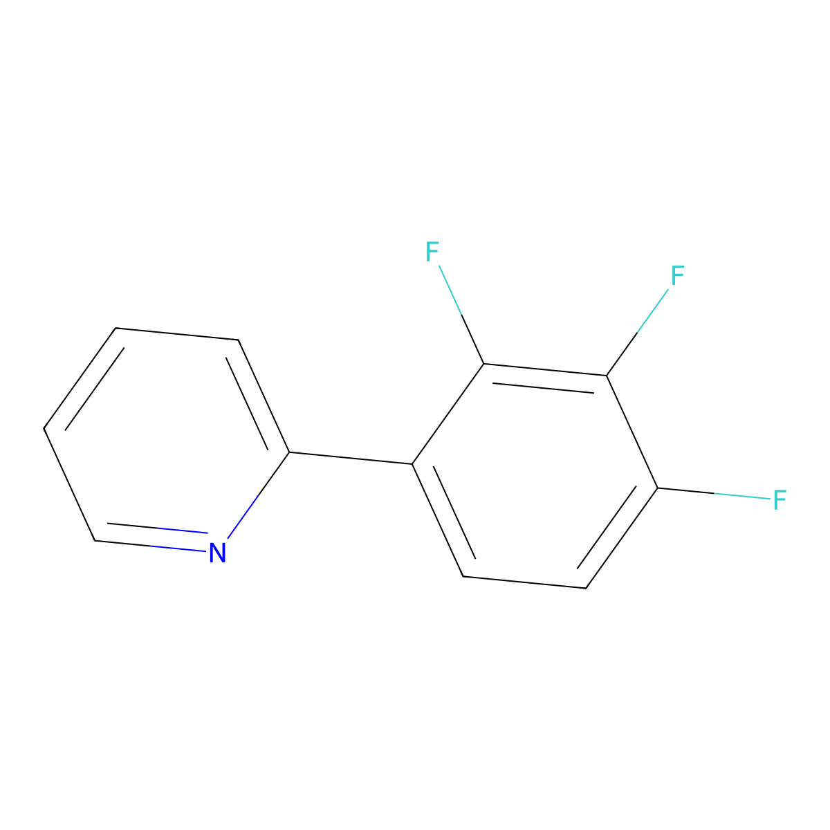 2-(2,3,4-Trifluorophenyl)pyridine molecular structure, CAS 1431374-74-1