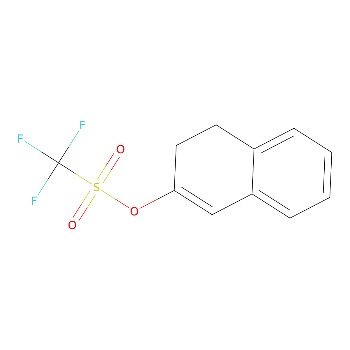 3,4-Dihydronaphthalen-2-yl trifluoromethanesulfonate molecular structure, CAS 143139-14-4