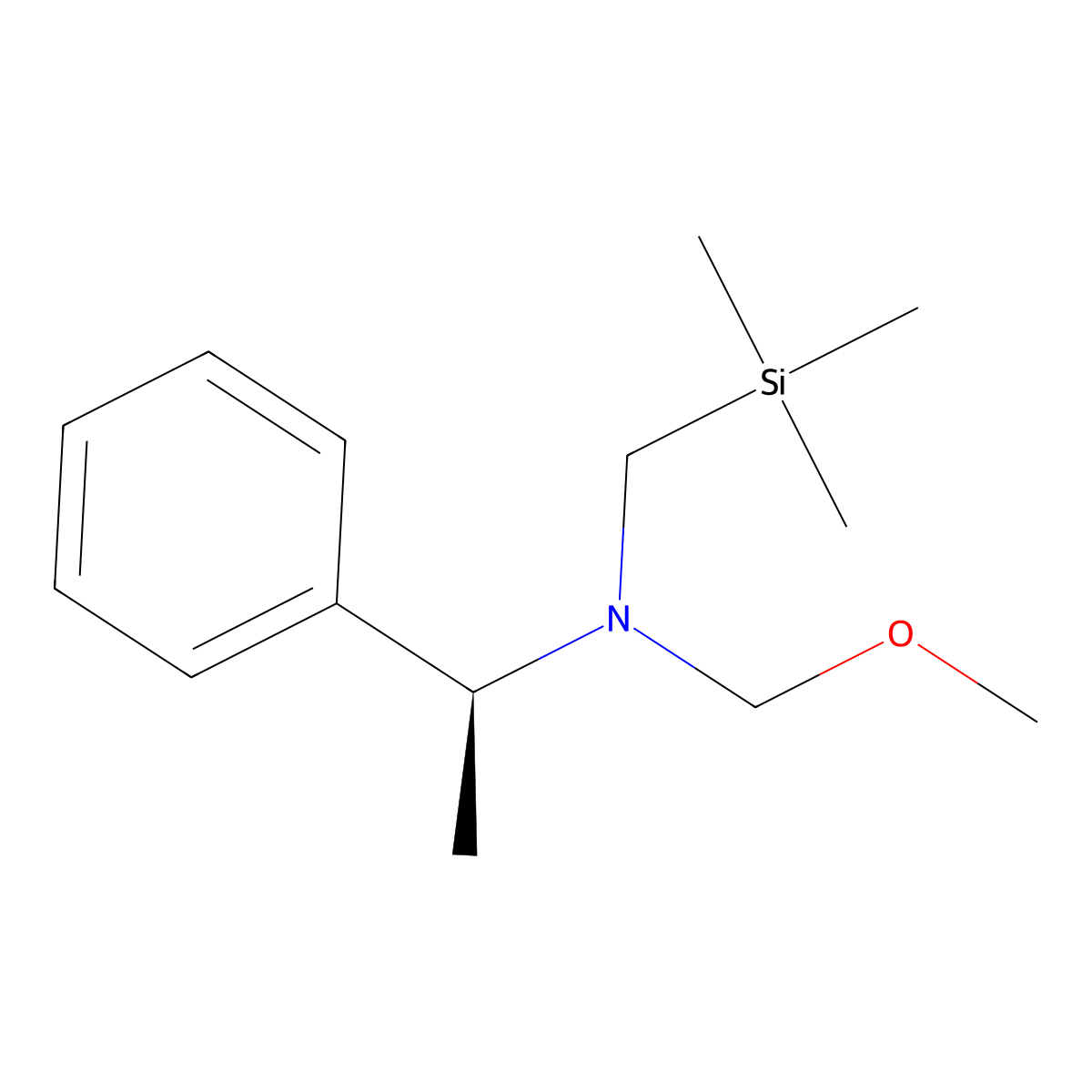 (S)-N-(Methoxymethyl)-1-phenyl-N-((trimethylsilyl)methyl)ethanamine molecular structure, CAS 143140-08-3