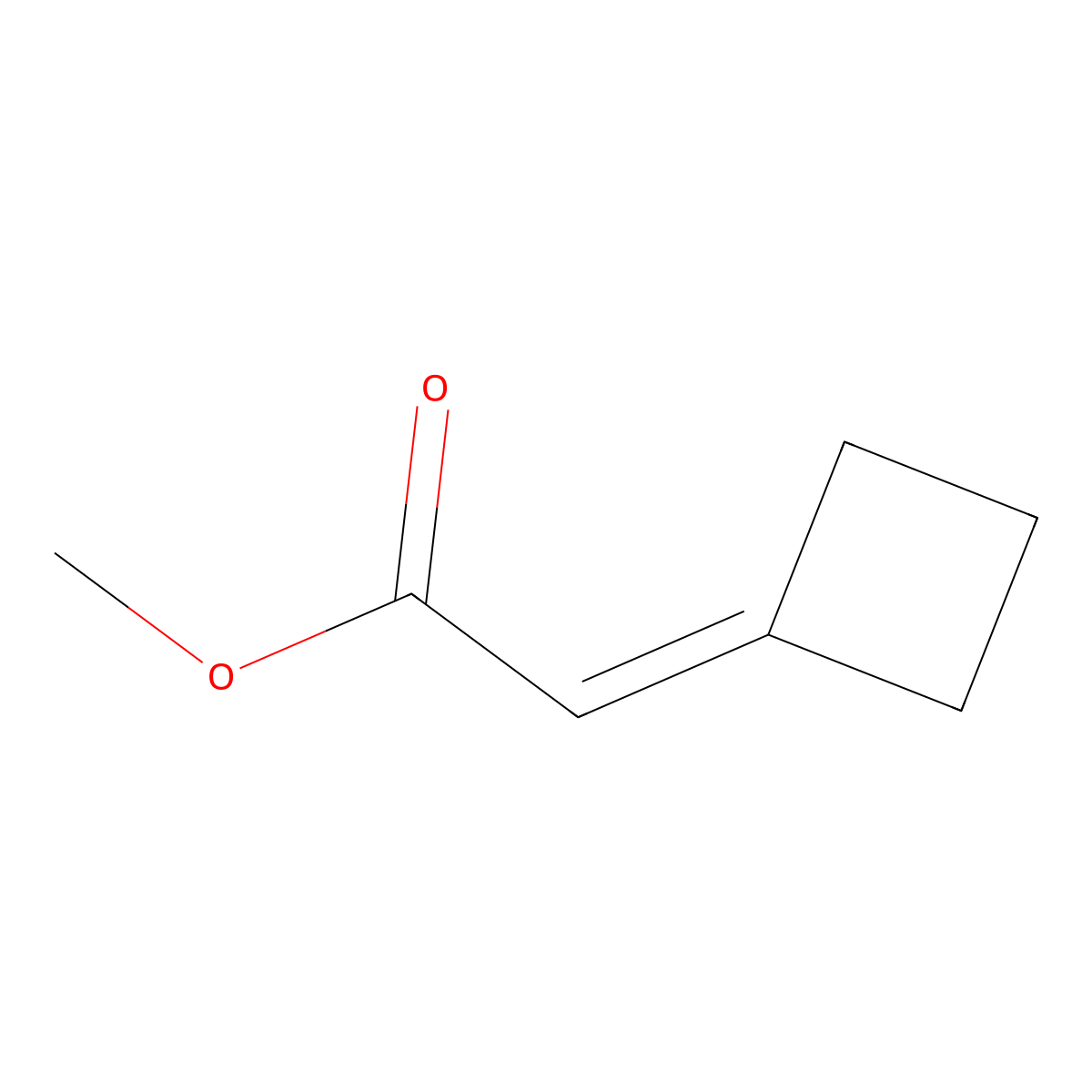 Methyl 2-cyclobutylideneacetate molecular structure, CAS 143140-39-0