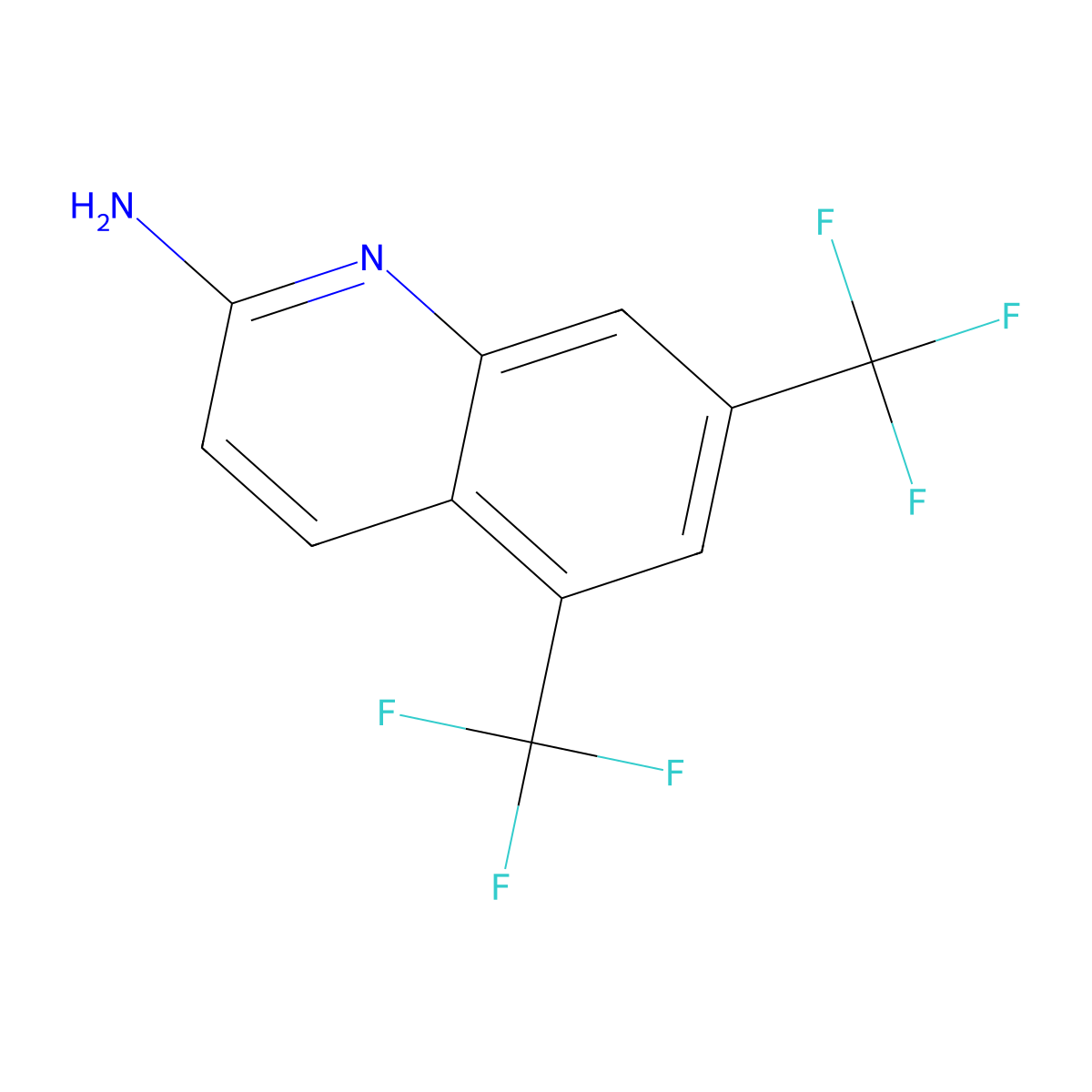5,7-Bis(trifluoromethyl)quinolin-2-amine molecular structure, CAS 1431426-58-2