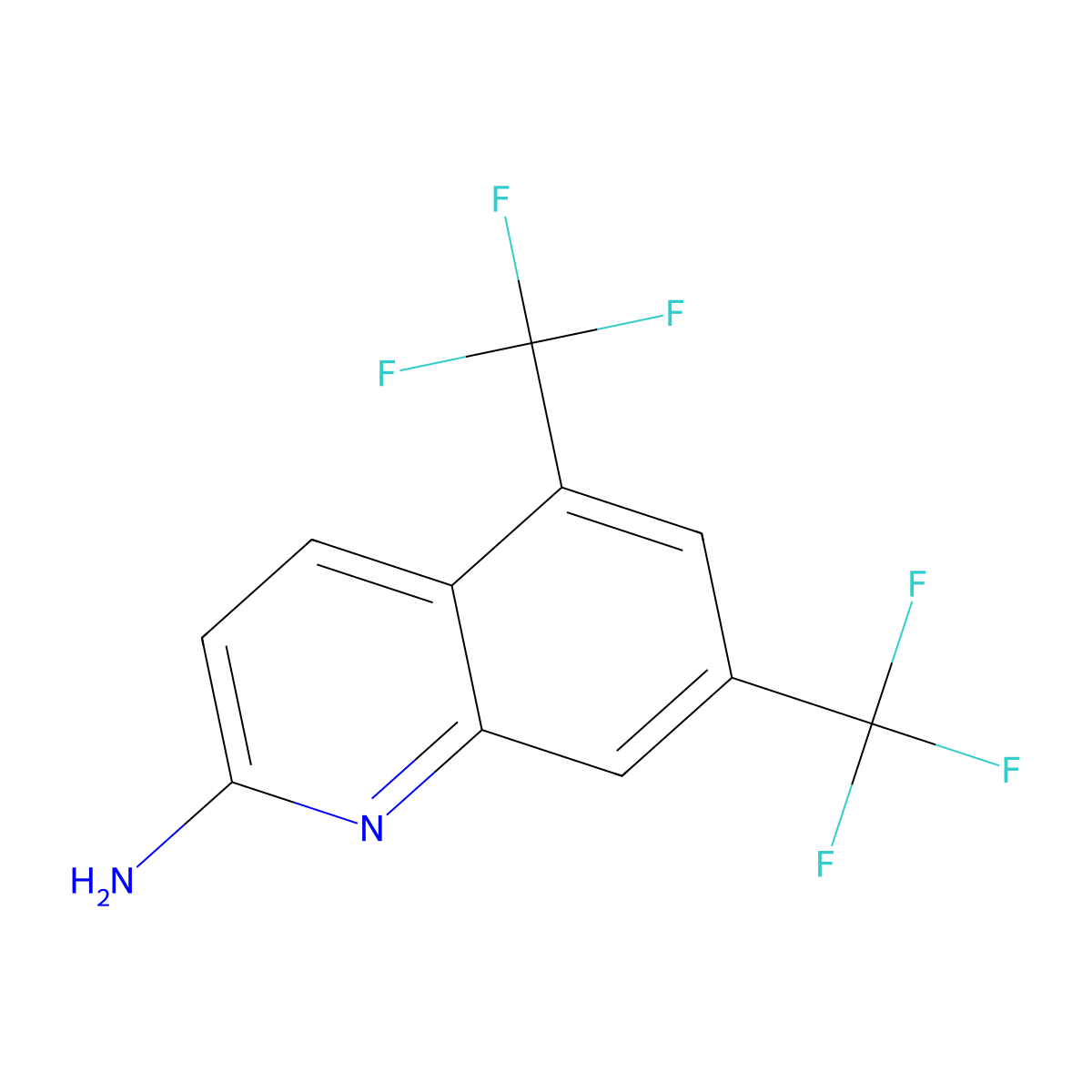 5,7-Bis(trifluoromethyl)quinolin-2-amine molecular structure, CAS 1431426-58-2