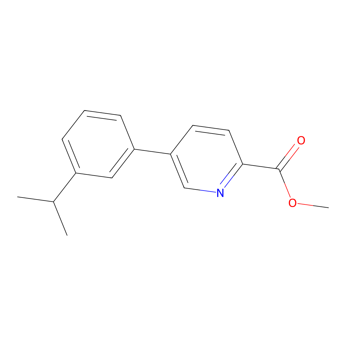 5-(3-Isopropylphenyl)pyridine-2-carboxylic acid methyl ester molecular structure, CAS 1431470-16-4