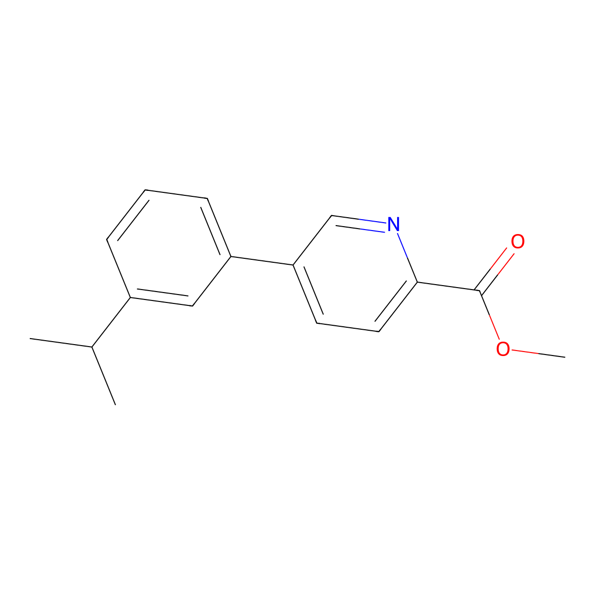 5-(3-Isopropylphenyl)pyridine-2-carboxylic acid methyl ester molecular structure, CAS 1431470-16-4