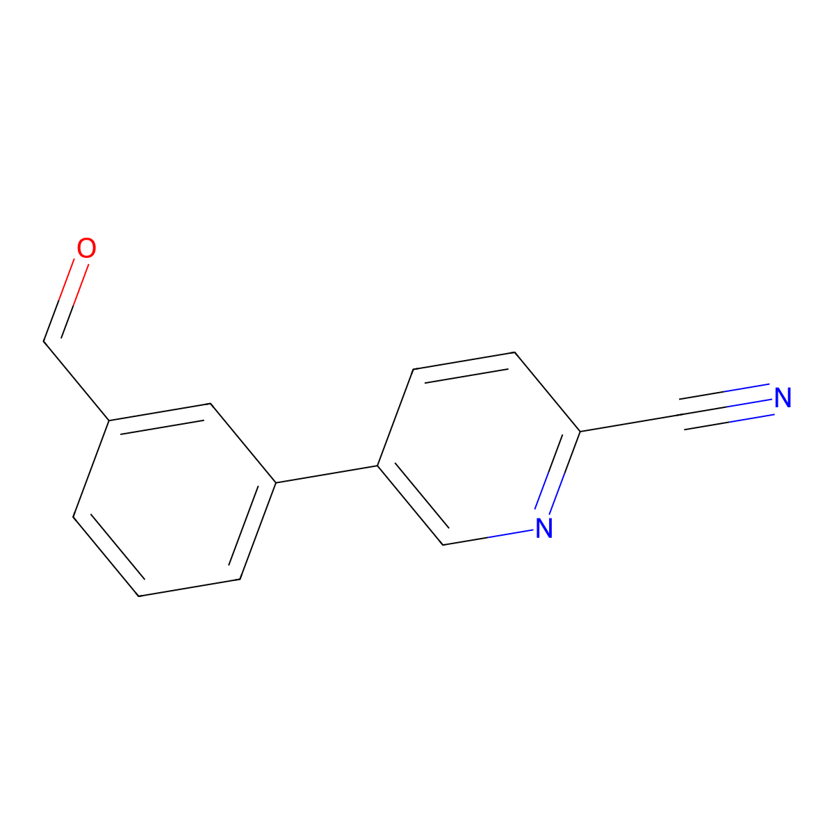 5-(3-Formylphenyl)pyridine-2-carbonitrile molecular structure, CAS 1431470-22-2
