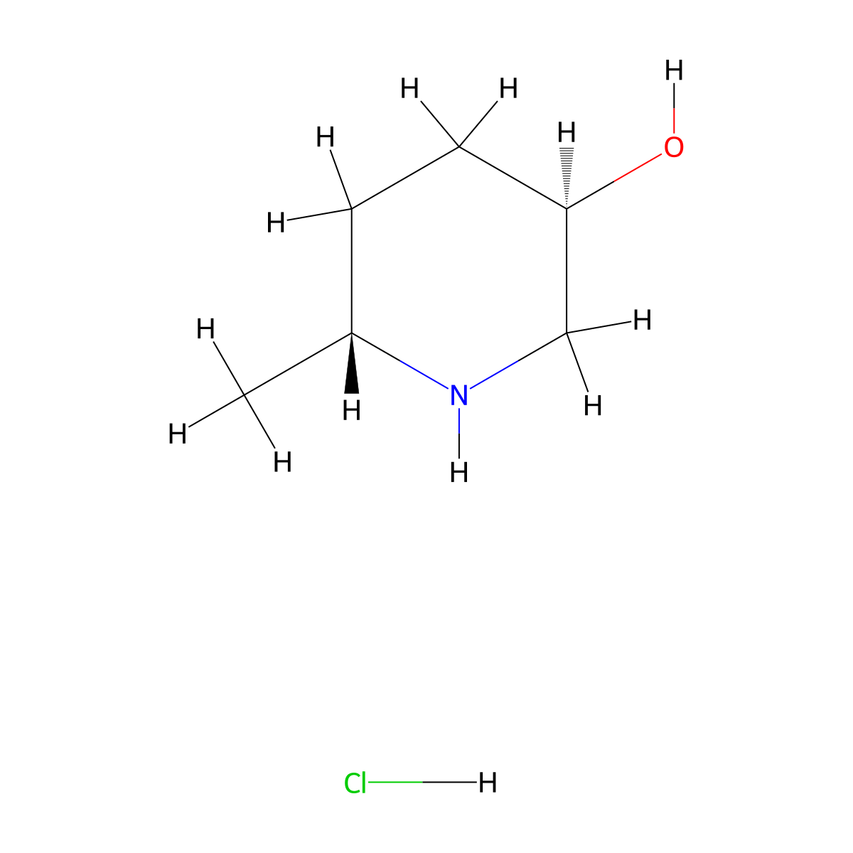 trans-6-Methylpiperidin-3-ol hydrochloride molecular structure, CAS 1431473-23-2