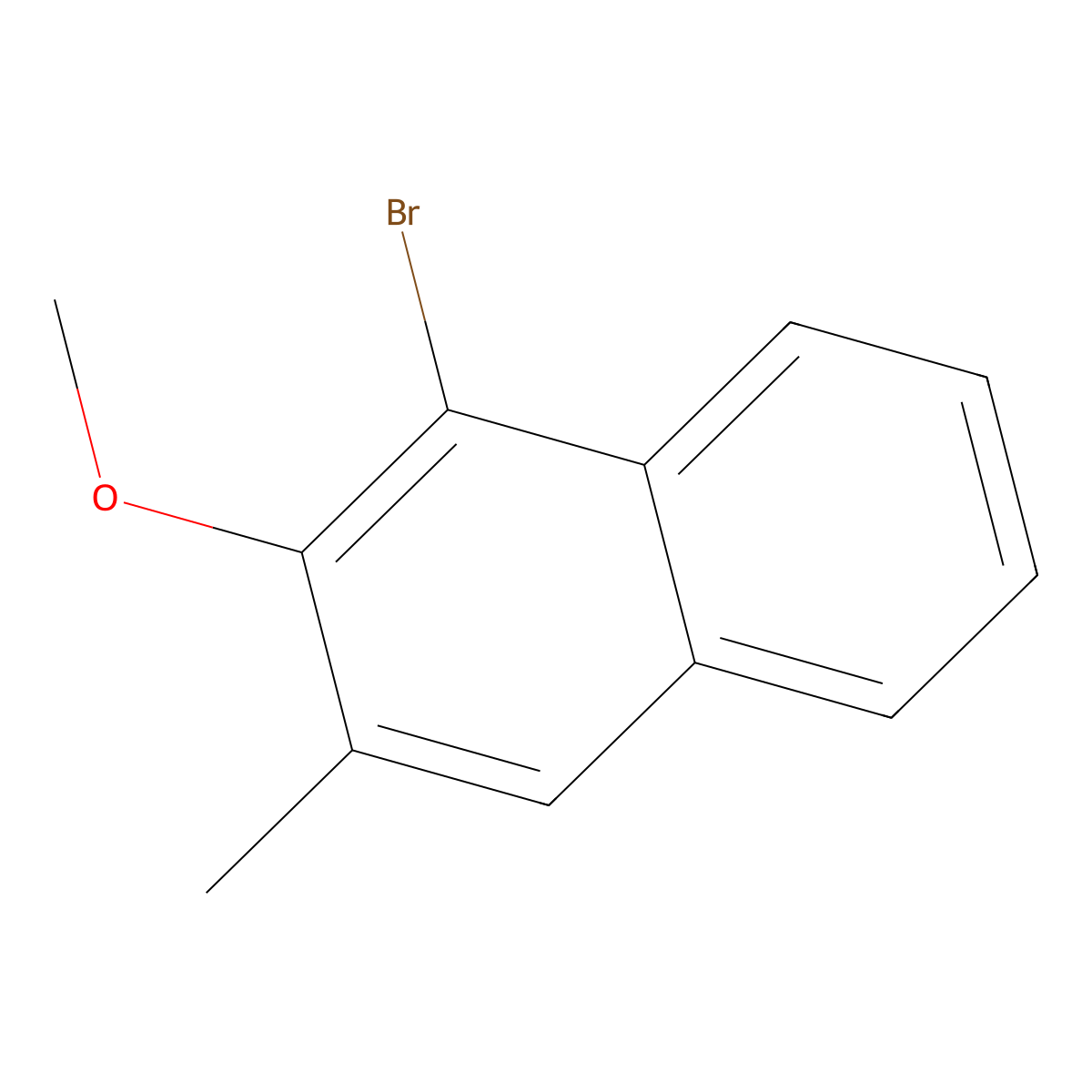1-Bromo-2-methoxy-3-methylnaphthalene molecular structure, CAS 1431474-34-8