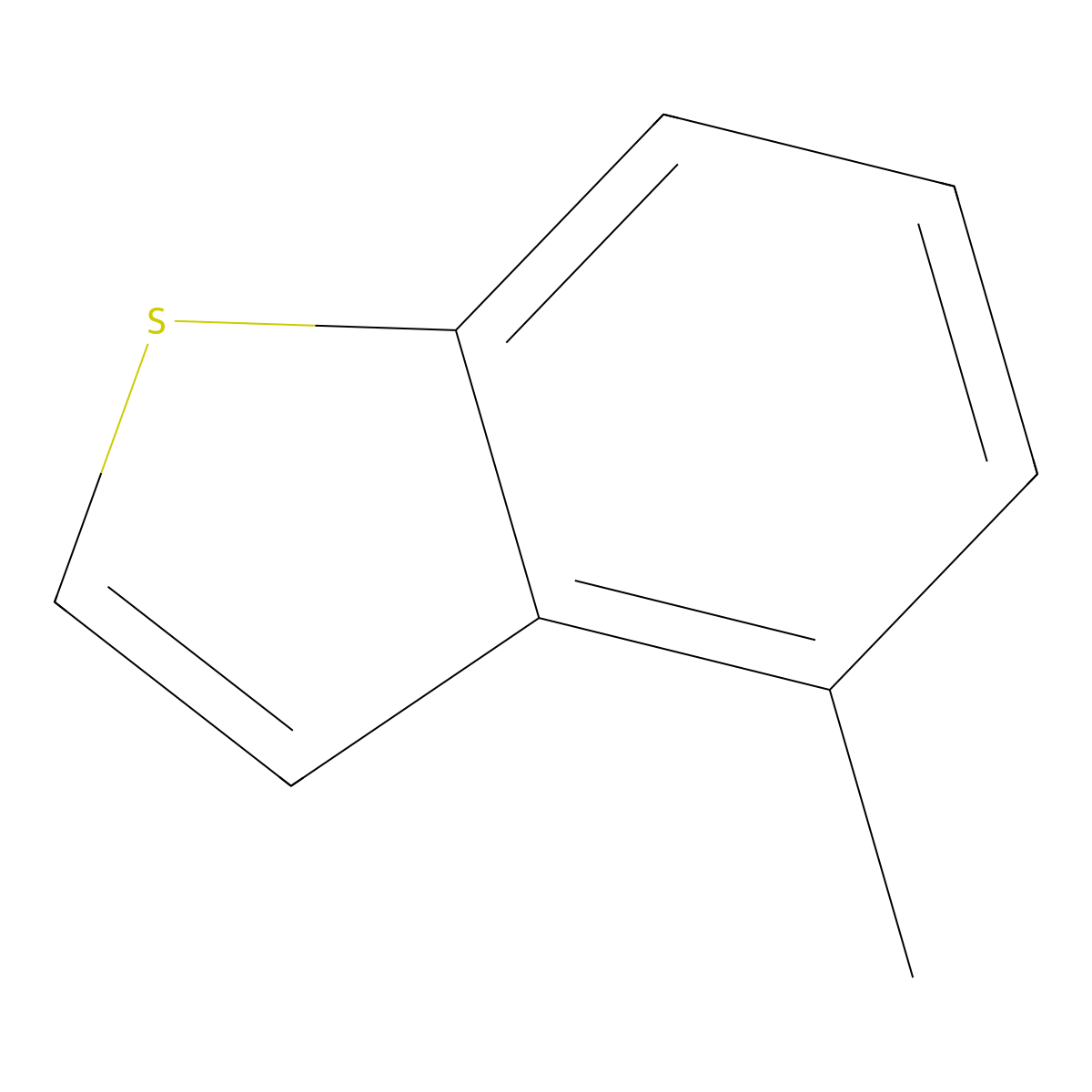 Benzo(b)thiophene, 4-methyl- molecular structure, CAS 14315-11-8