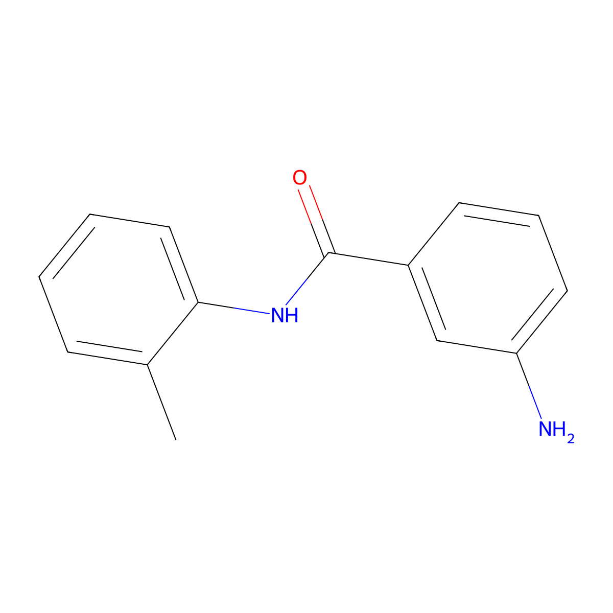 3-amino-N-(2-methylphenyl)benzamide molecular structure, CAS 14315-20-9