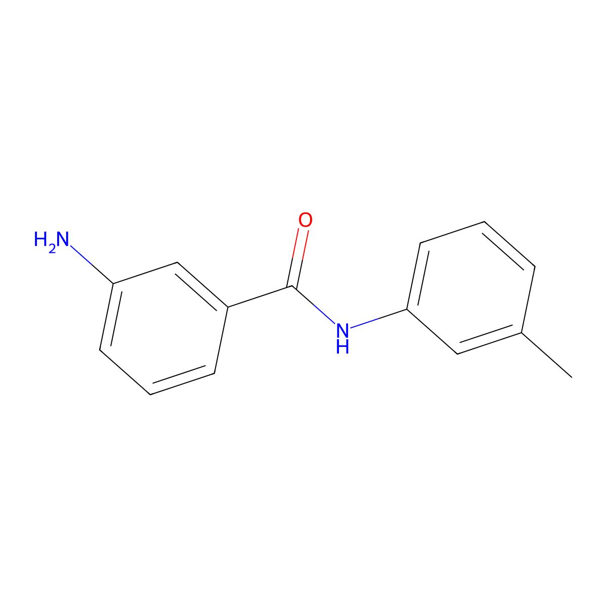 3-amino-N-(3-methylphenyl)benzamide molecular structure, CAS 14315-23-2