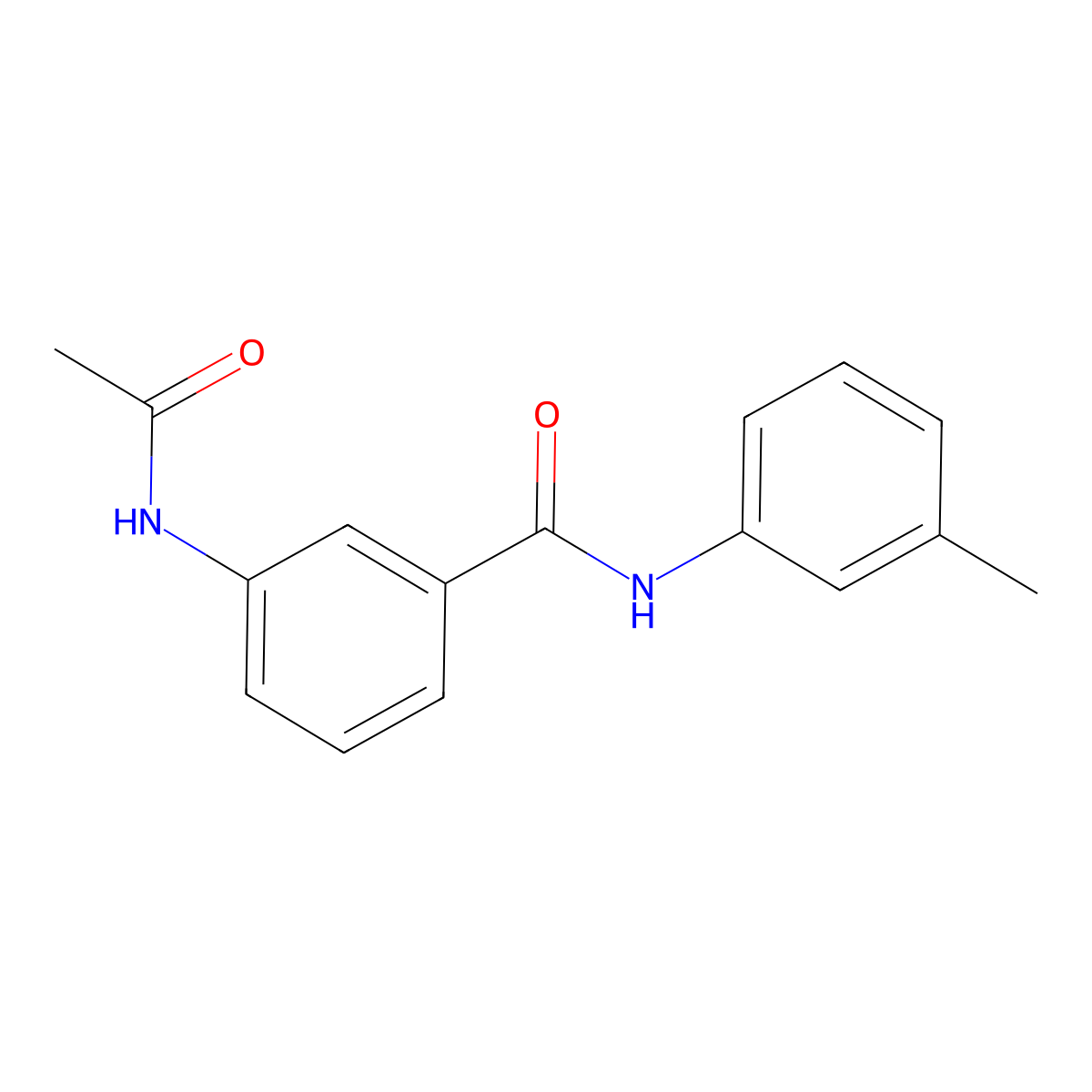 3-acetamido-N-(3-methylphenyl)benzamide molecular structure, CAS 14315-24-3