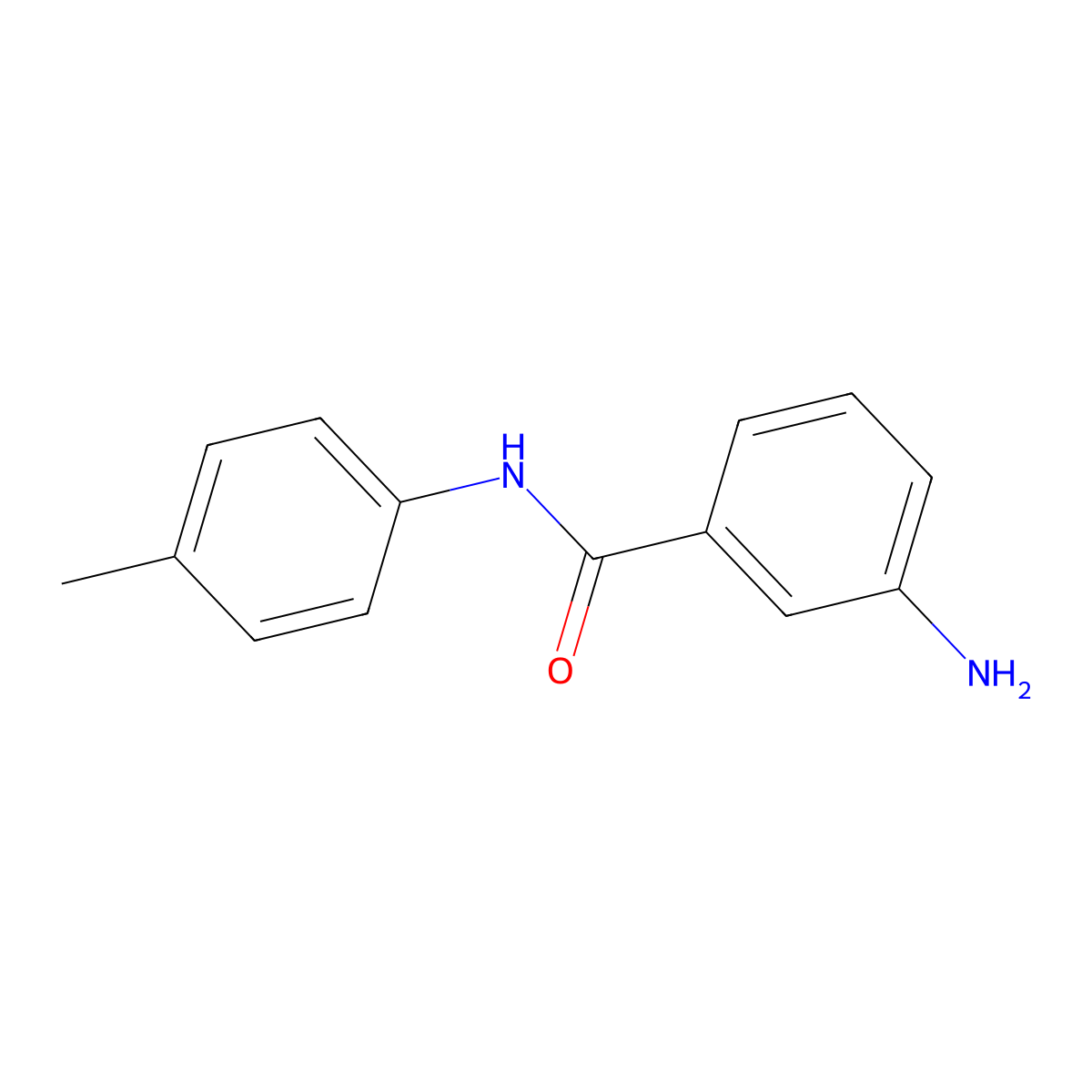 3-amino-N-(4-methylphenyl)benzamide molecular structure, CAS 14315-26-5