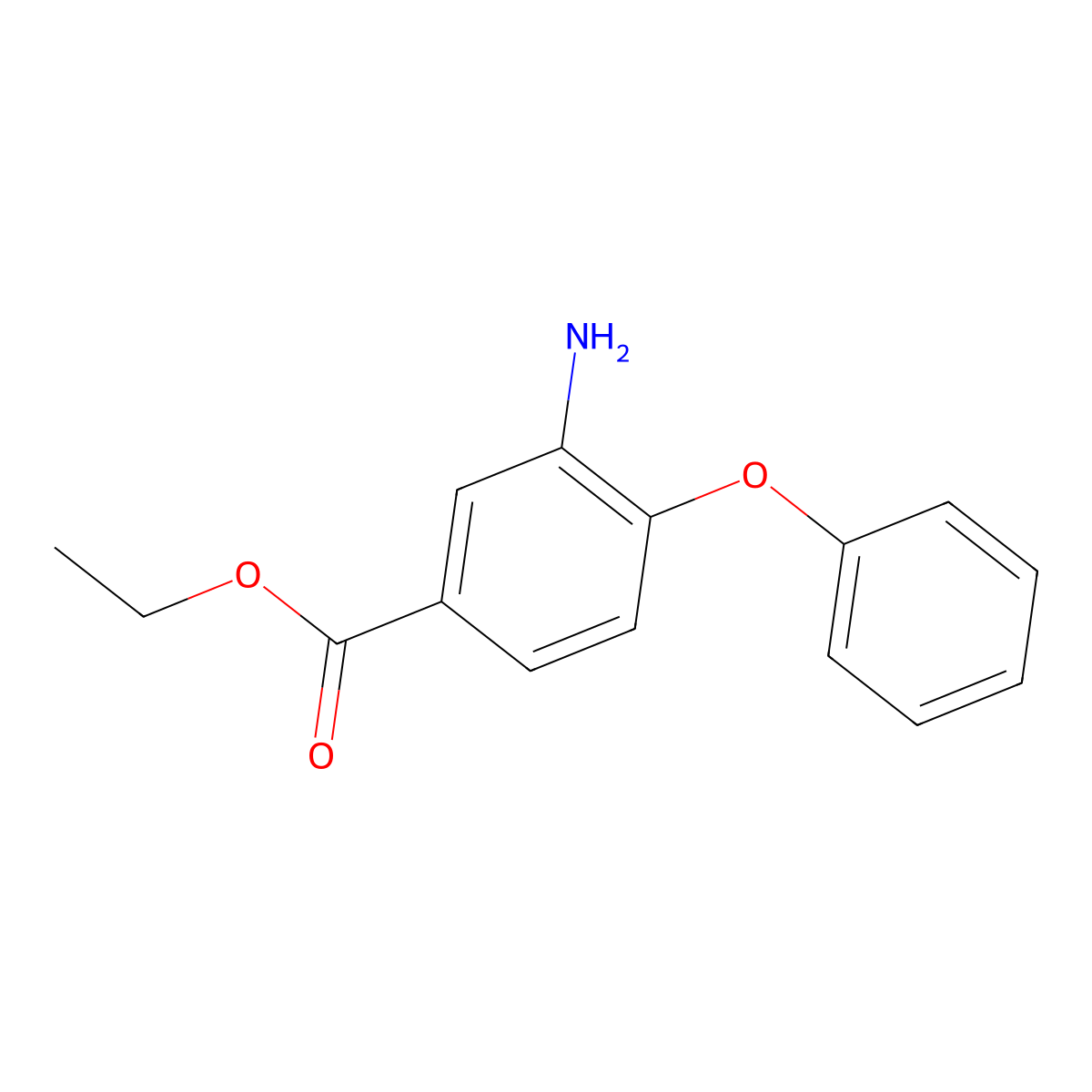 Ethyl 3-amino-4-phenoxybenzoate molecular structure, CAS 1431505-17-7