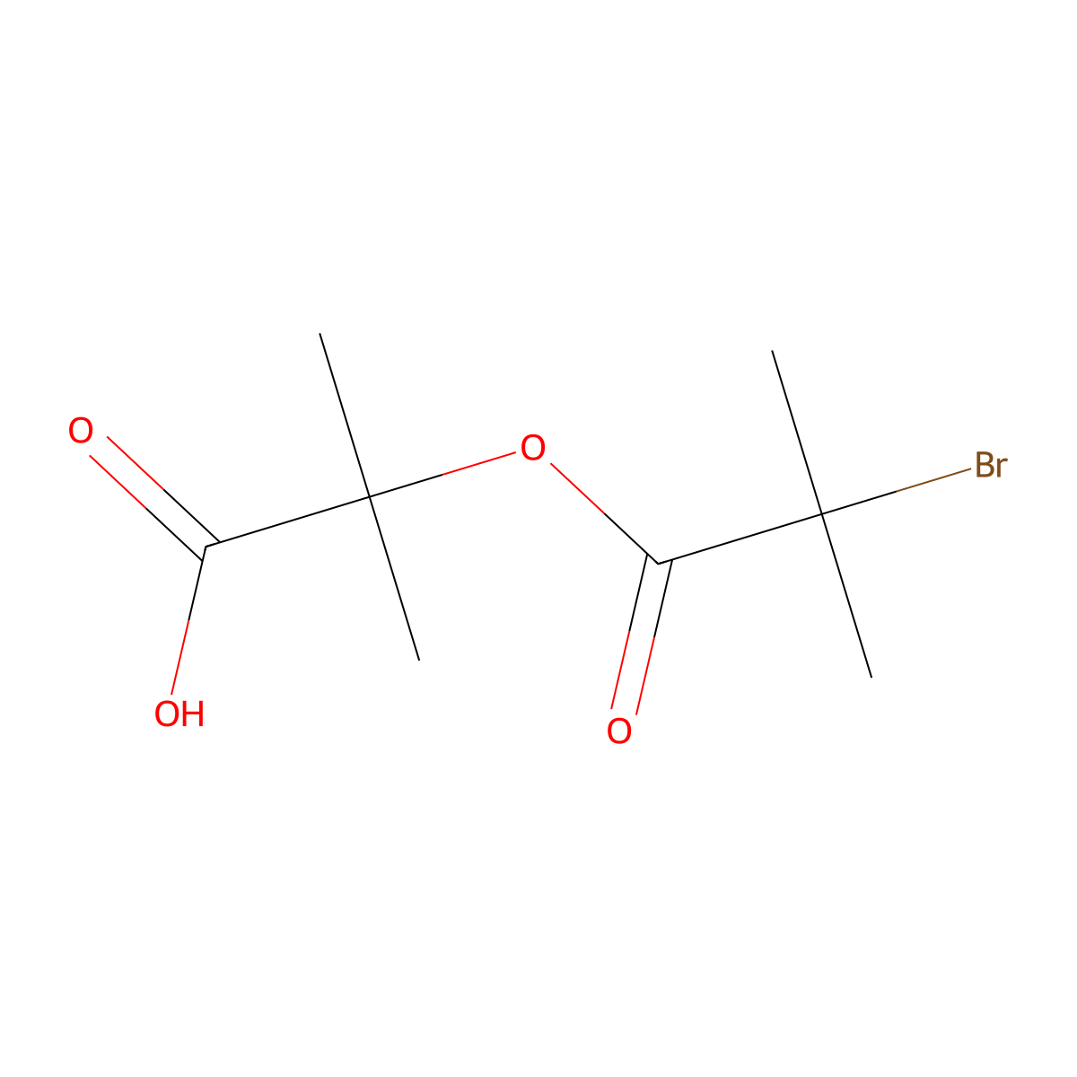 2-(2-Bromo-2-methylpropionyloxy)-2-methylpropionic acid molecular structure, CAS 1431509-30-6