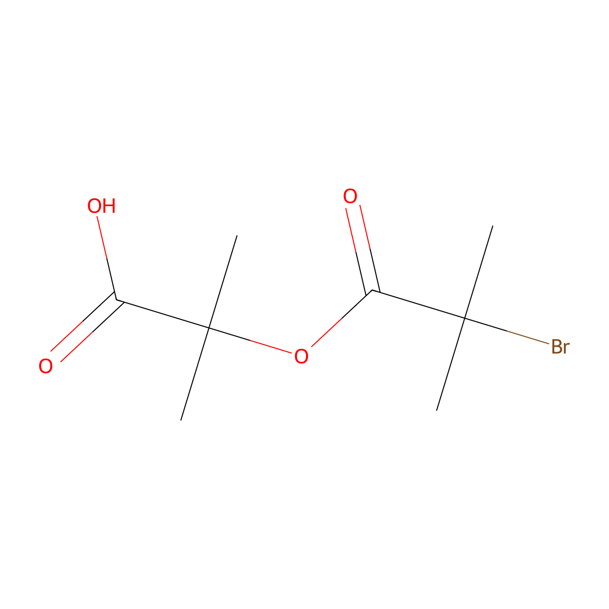 2-(2-Bromo-2-methylpropionyloxy)-2-methylpropionic acid molecular structure, CAS 1431509-30-6