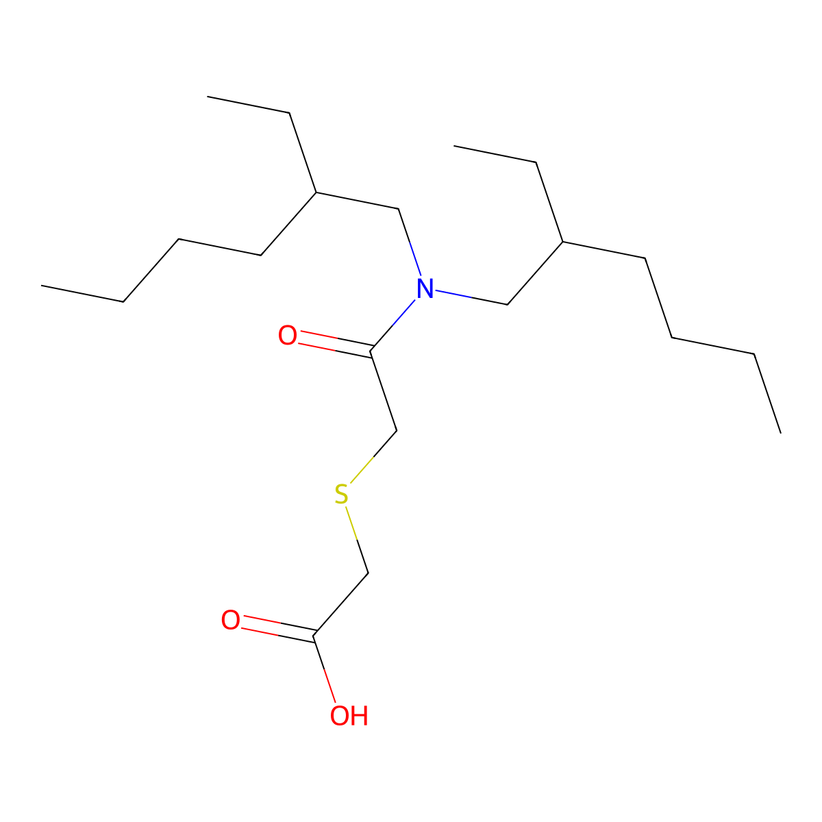 2-[2-[Bis(2-ethylhexyl)amino]-2-oxoethyl]sulfanylacetic acid molecular structure, CAS 1431520-51-2
