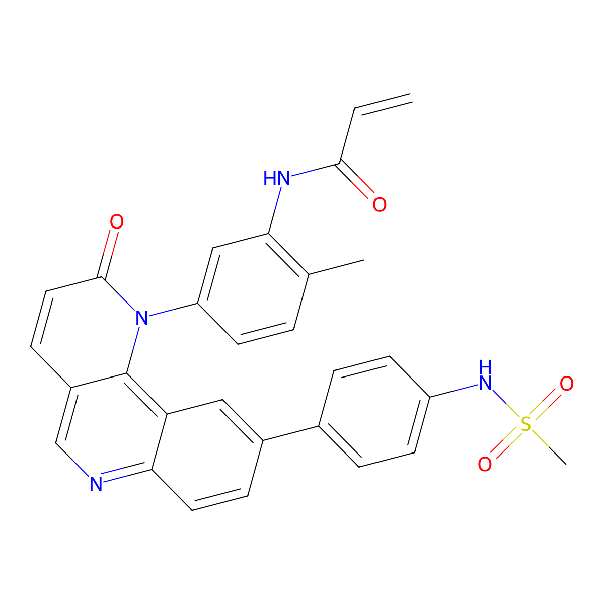 Bmx-IN-1 molecular structure, CAS 1431525-23-3
