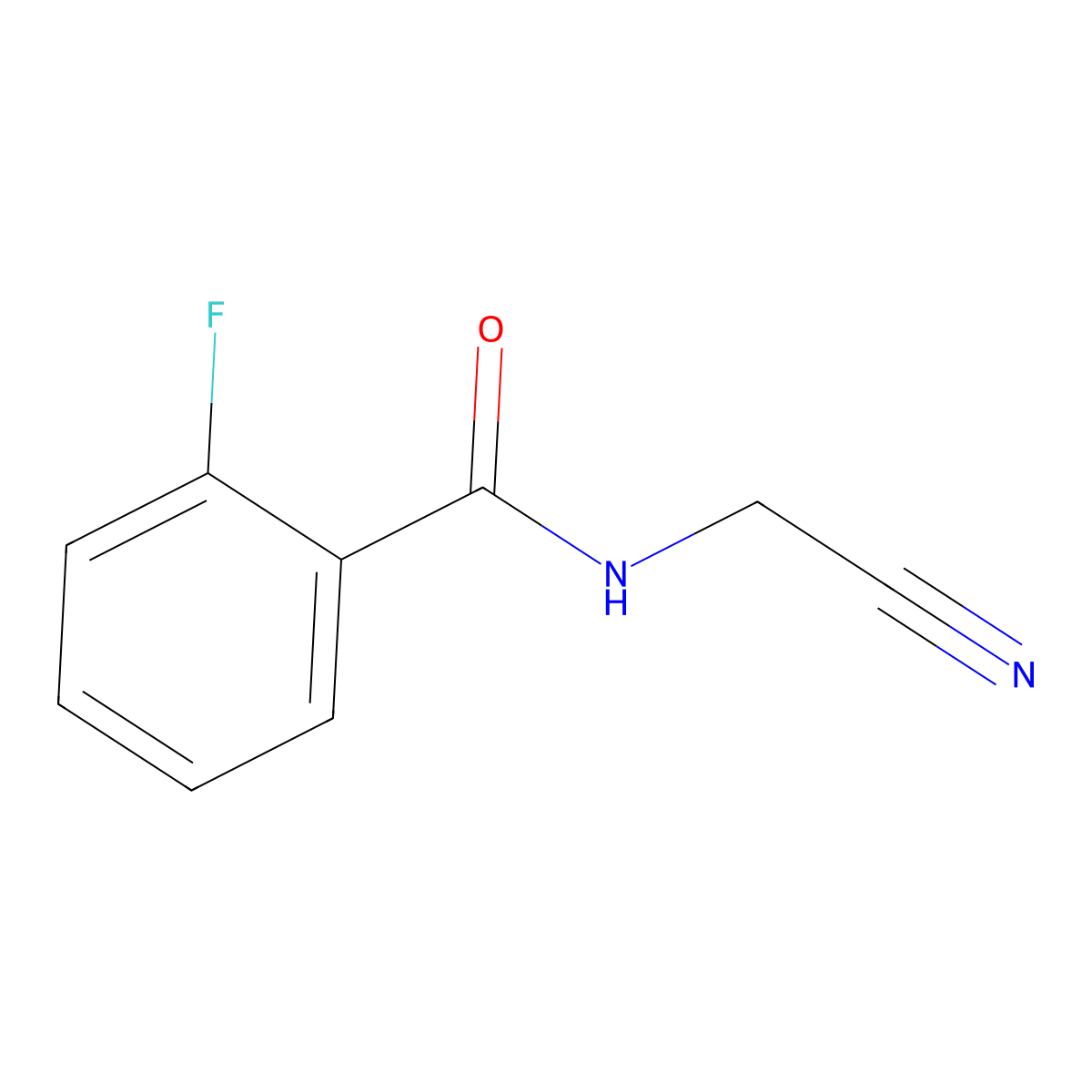 N-(cyanomethyl)-2-fluorobenzamide molecular structure, CAS 143153-86-0