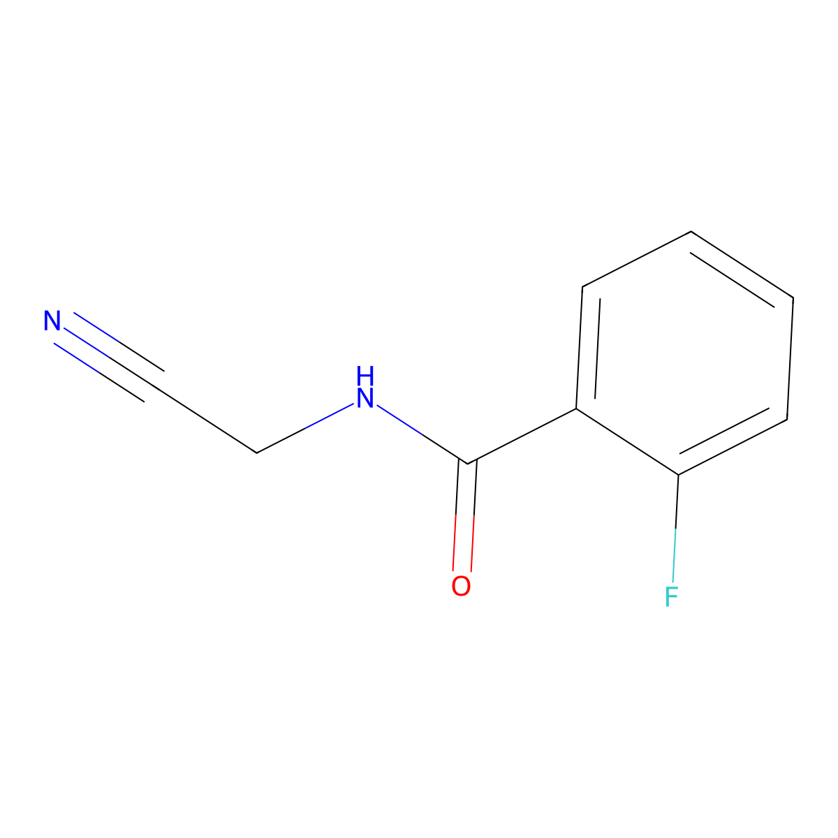 N-(cyanomethyl)-2-fluorobenzamide molecular structure, CAS 143153-86-0