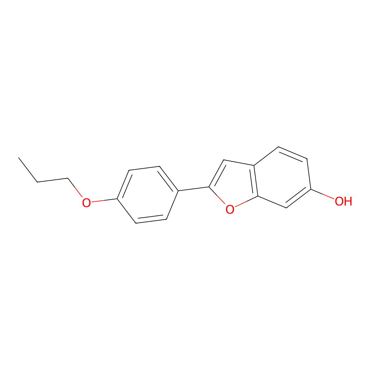 2-(4-Propoxyphenyl)-1-benzofuran-6-ol molecular structure, CAS 1431532-84-1