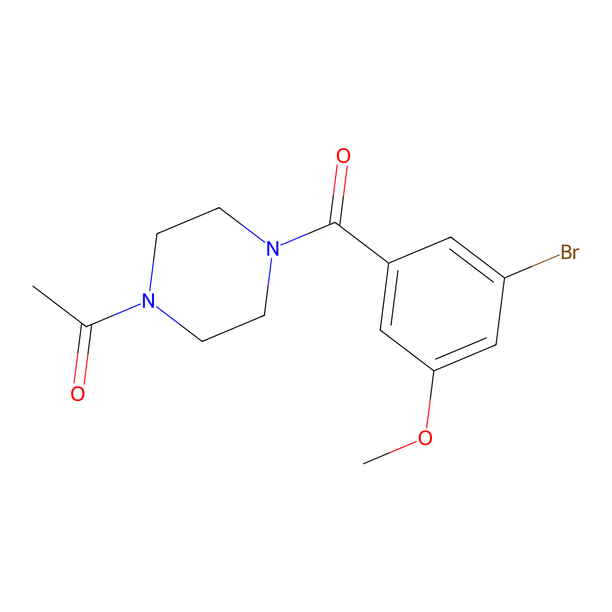 1-[4-(3-Bromo-5-methoxybenzoyl)piperazin-1-yl]ethanone molecular structure, CAS 1431542-18-5