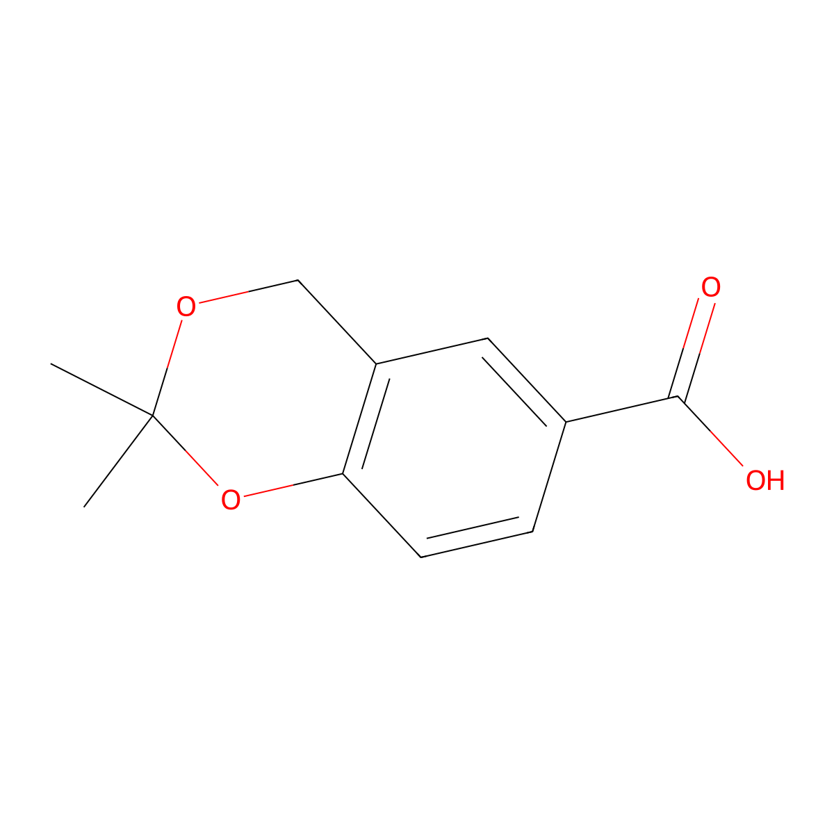 2,2-Dimethyl-2,4-dihydro-1,3-benzodioxine-6-carboxylic acid molecular structure, CAS 1431546-36-9