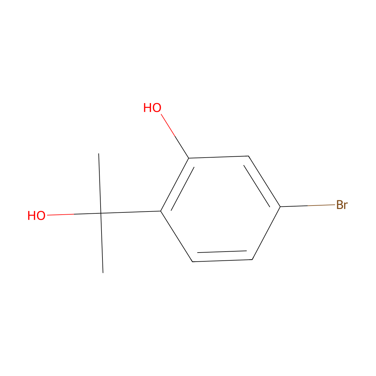5-Bromo-2-(2-hydroxypropan-2-yl)phenol molecular structure, CAS 1431547-08-8