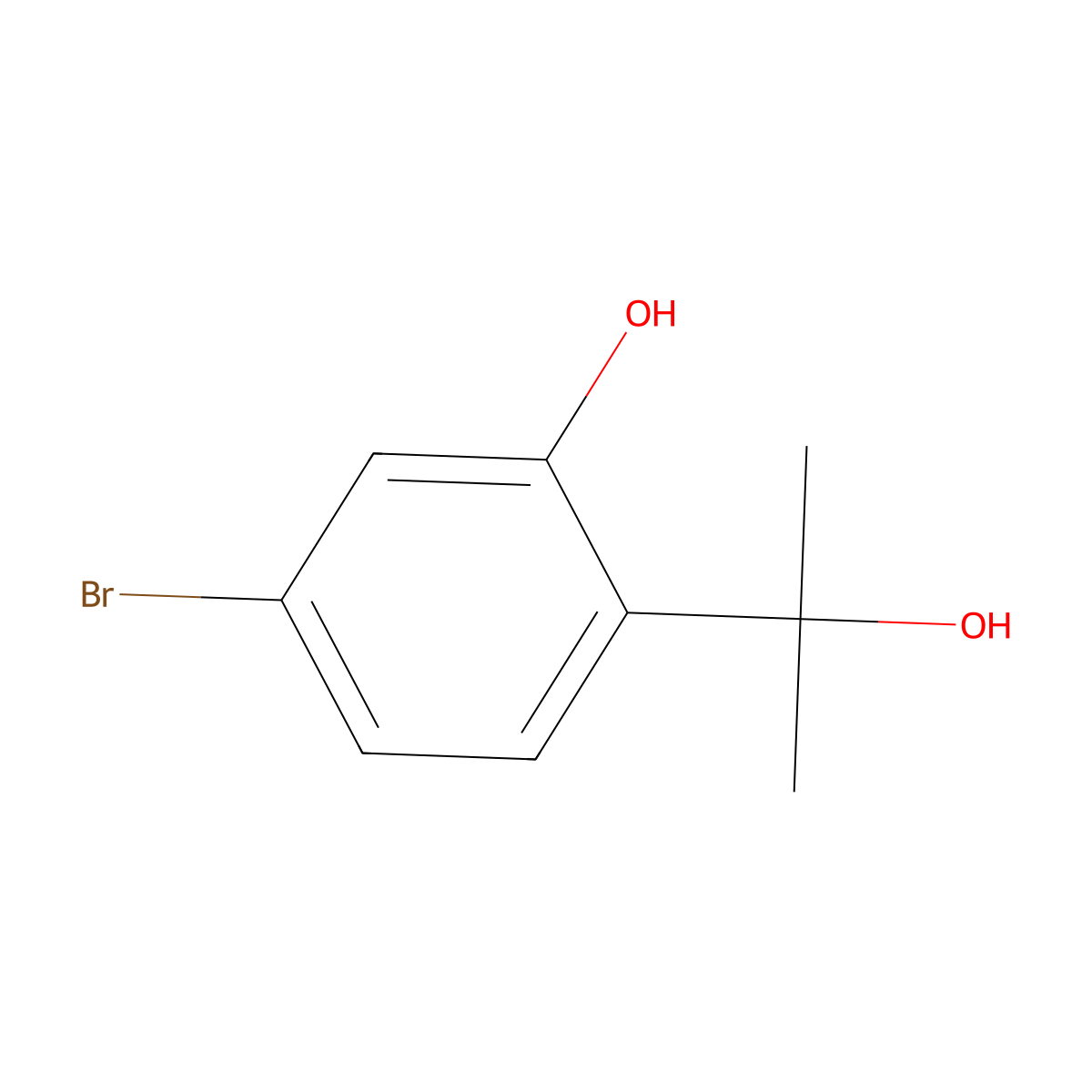 5-Bromo-2-(2-hydroxypropan-2-yl)phenol molecular structure, CAS 1431547-08-8