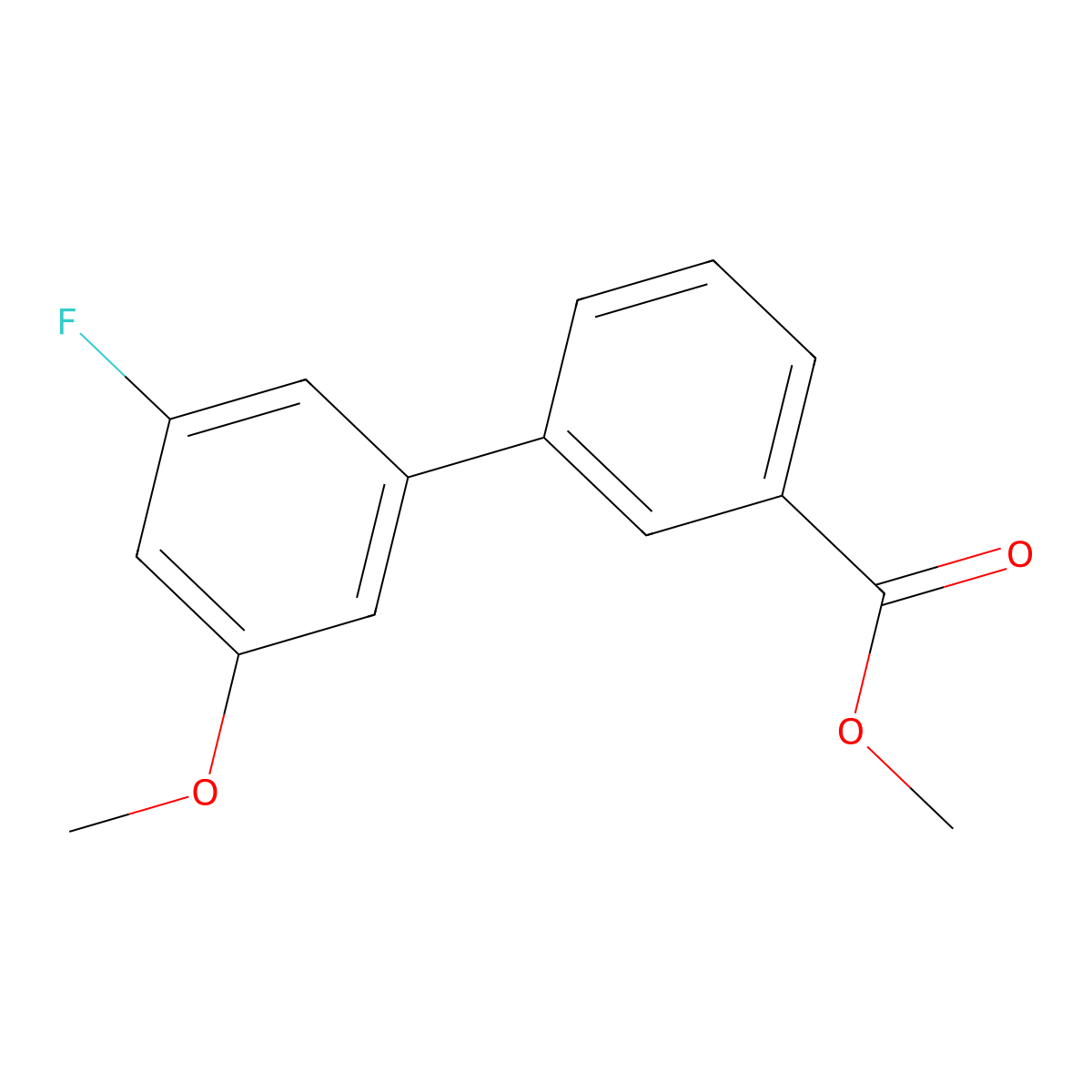 Methyl 3-(3-fluoro-5-methoxyphenyl)benzoate molecular structure, CAS 1431549-04-0