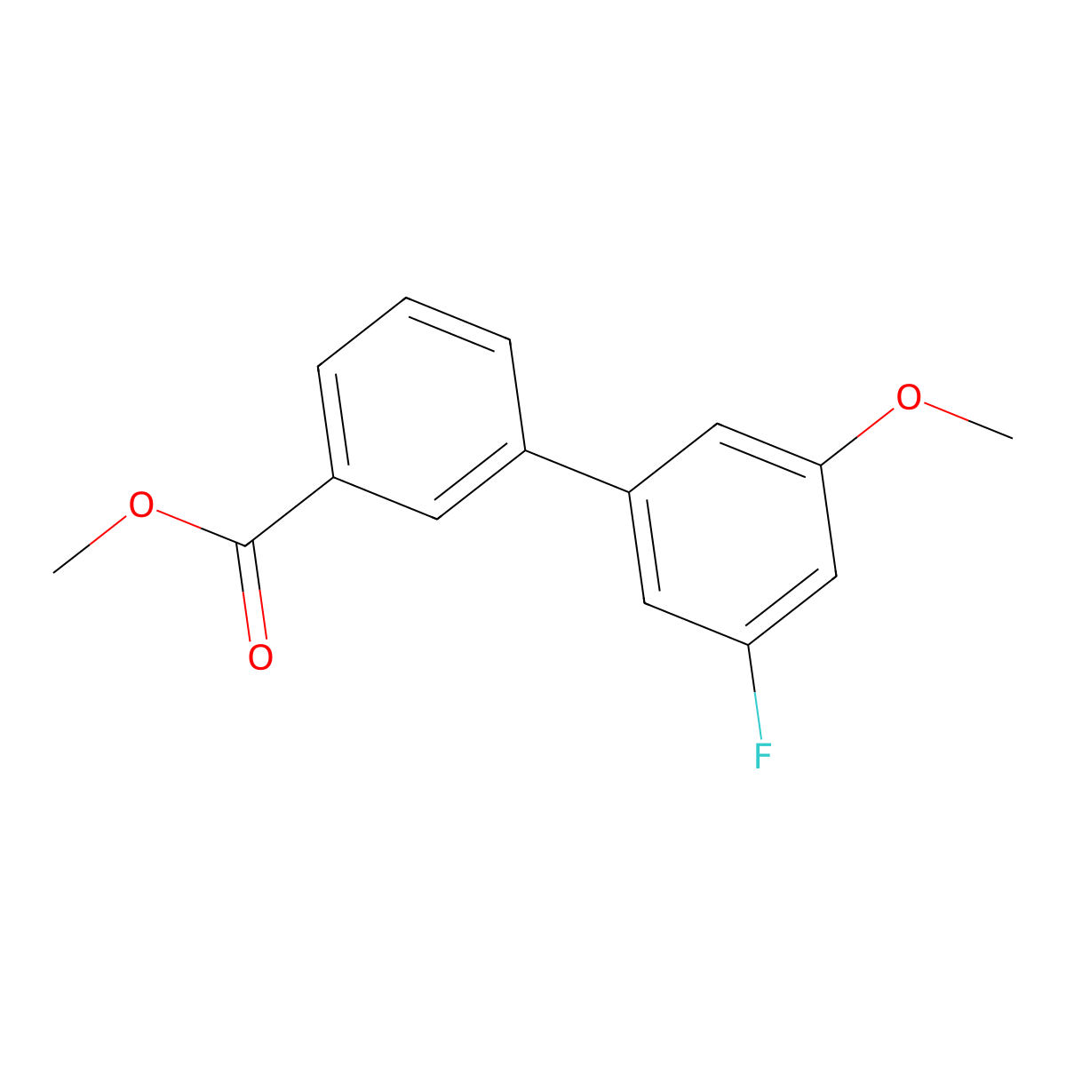 Methyl 3-(3-fluoro-5-methoxyphenyl)benzoate molecular structure, CAS 1431549-04-0