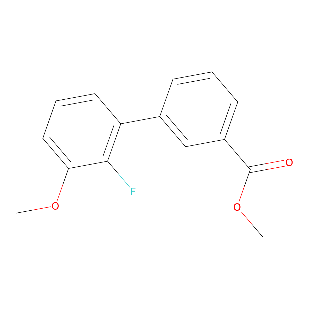 Methyl 3-(2-fluoro-3-methoxyphenyl)benzoate molecular structure, CAS 1431549-07-3