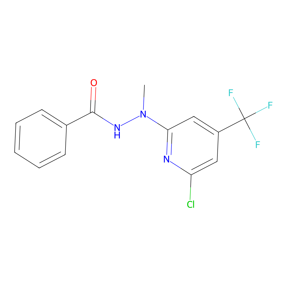 N'-[6-chloro-4-(trifluoromethyl)pyridin-2-yl]-N'-methylbenzohydrazide molecular structure, CAS 1431555-17-7