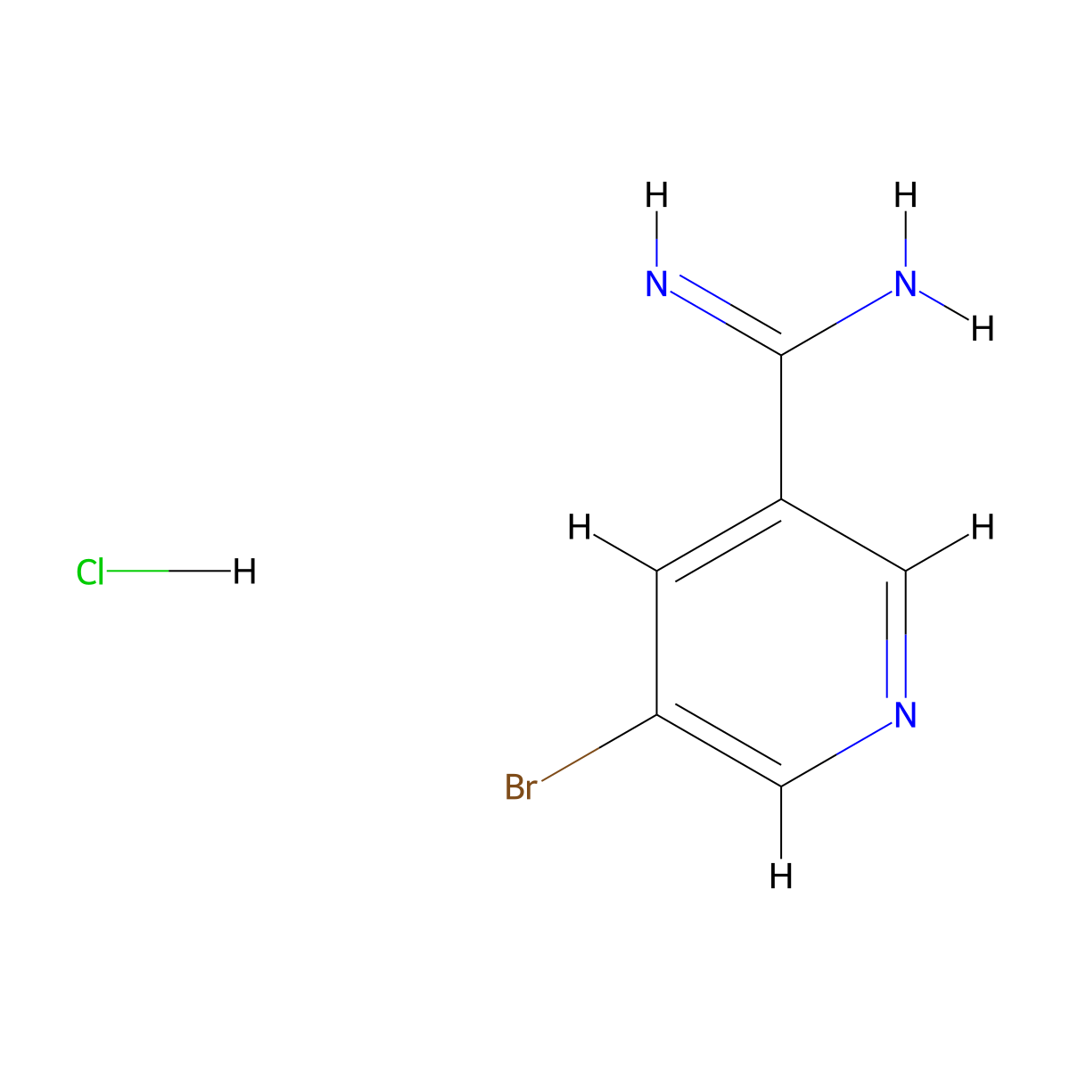 5-Bromonicotinamidine hydrochloride molecular structure, CAS 1431555-24-6